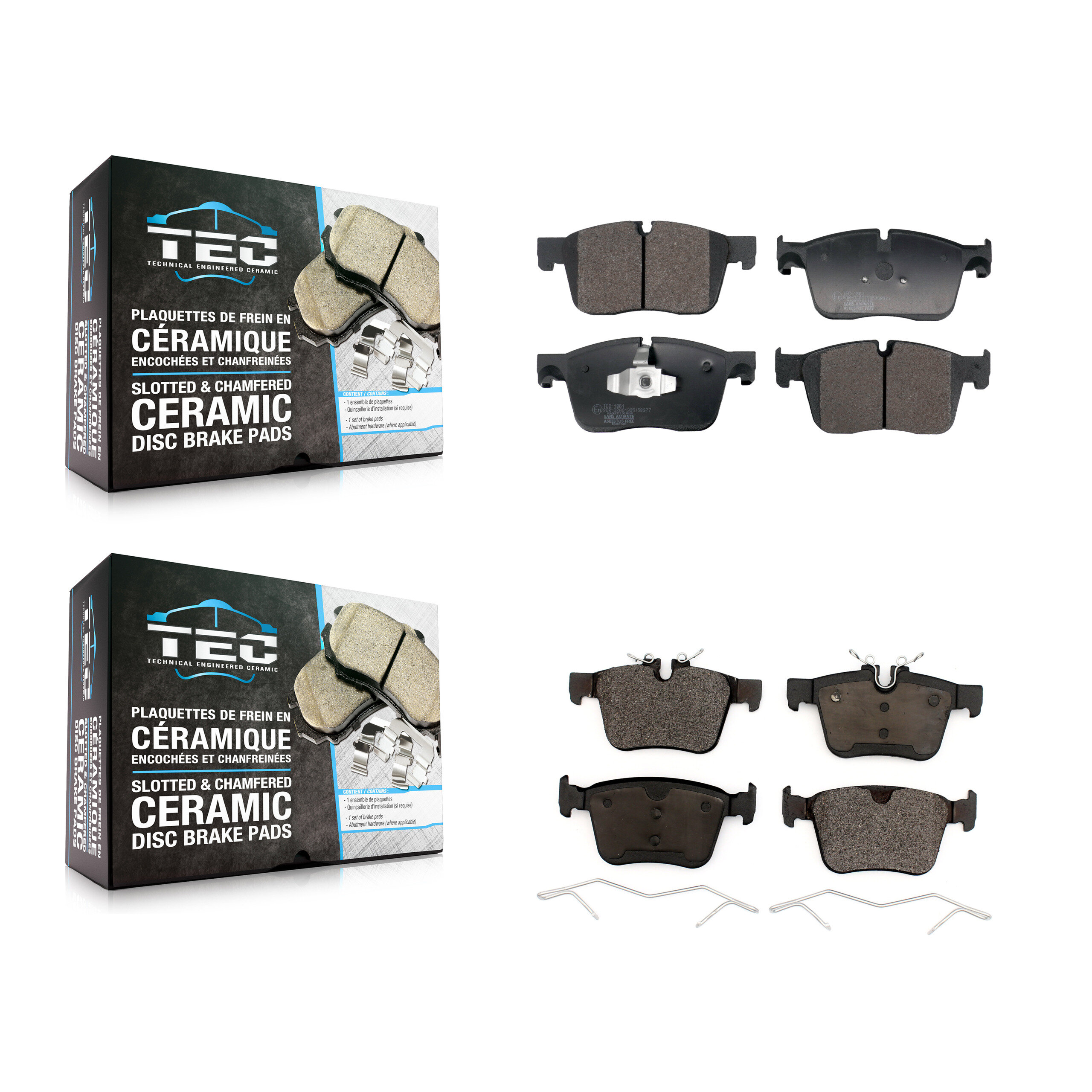 TEC - KTC-100804 - Front and Rear Disc Brake Pad Kits