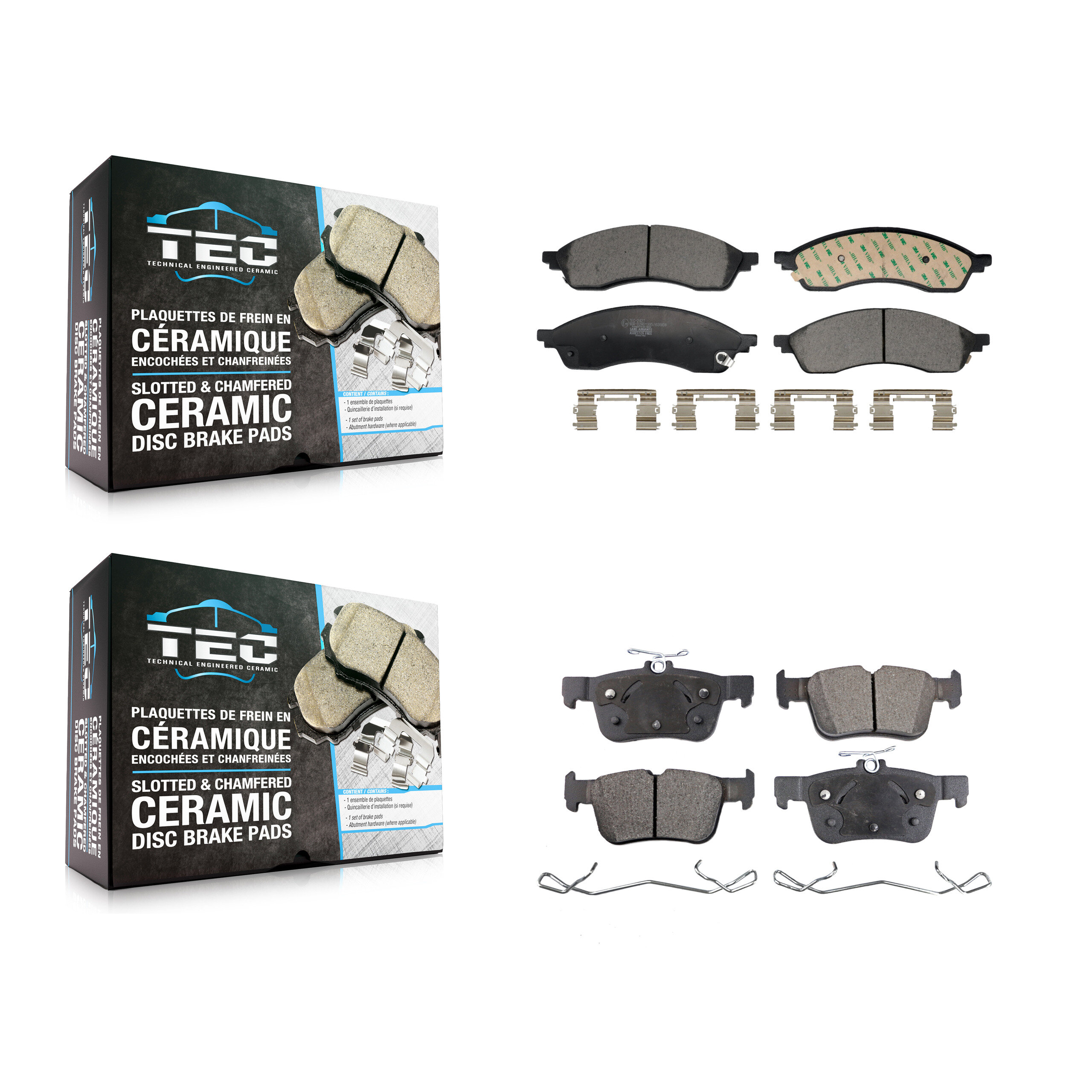 TEC - KTC-100834 - Front and Rear Disc Brake Pad Kits