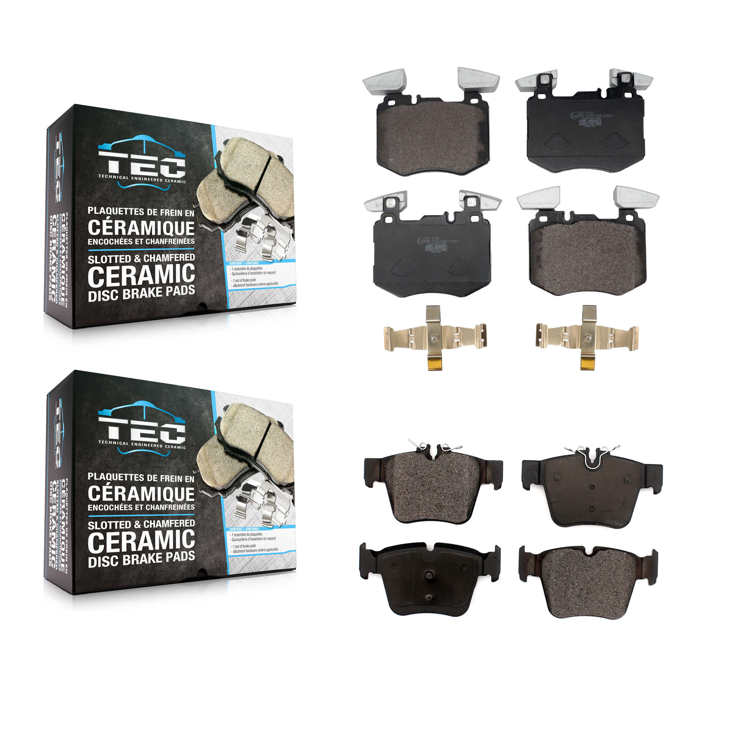 TEC - KTC-100842 - Front and Rear Disc Brake Pad Kits