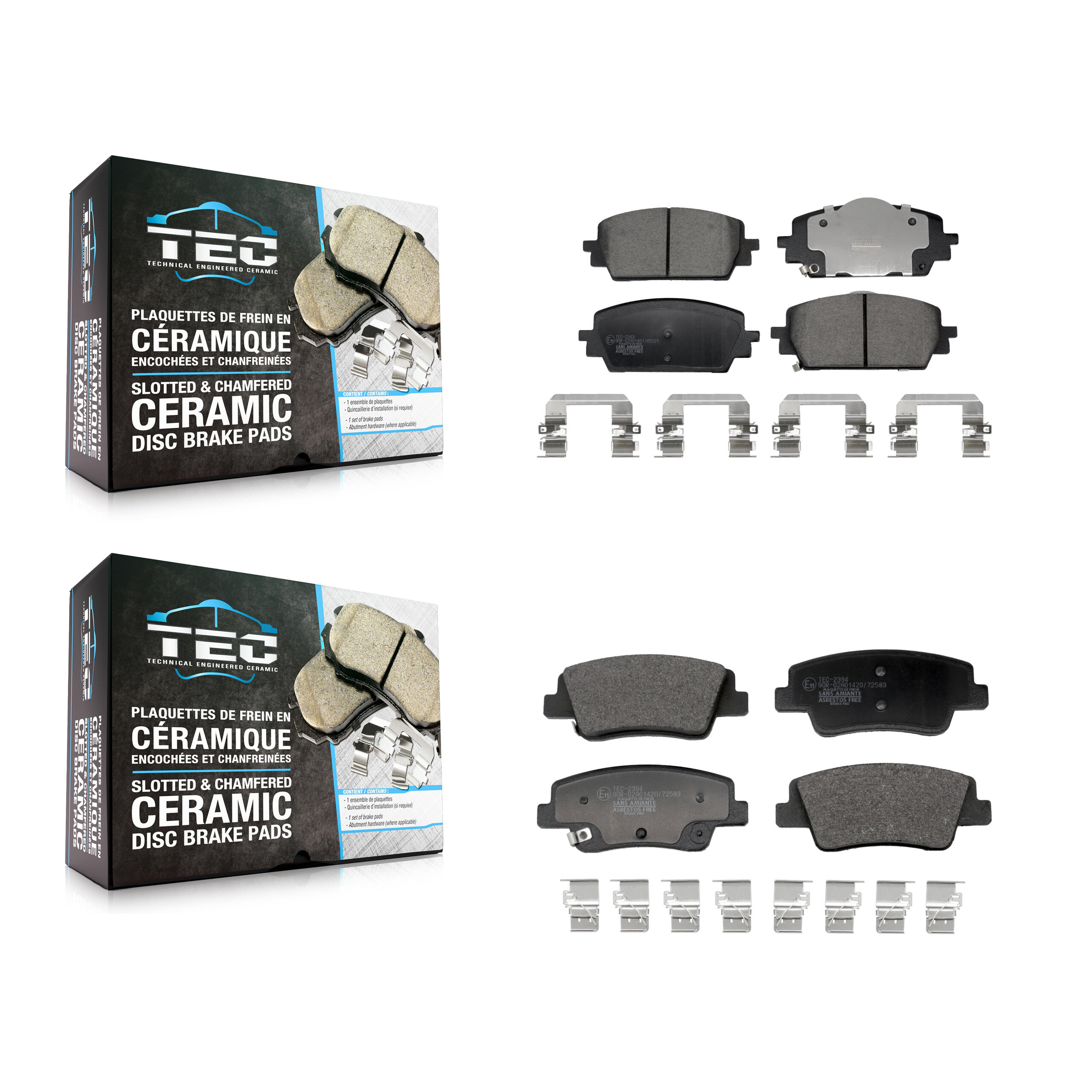 TEC - KTC-100856 - Front and Rear Disc Brake Pad Kits