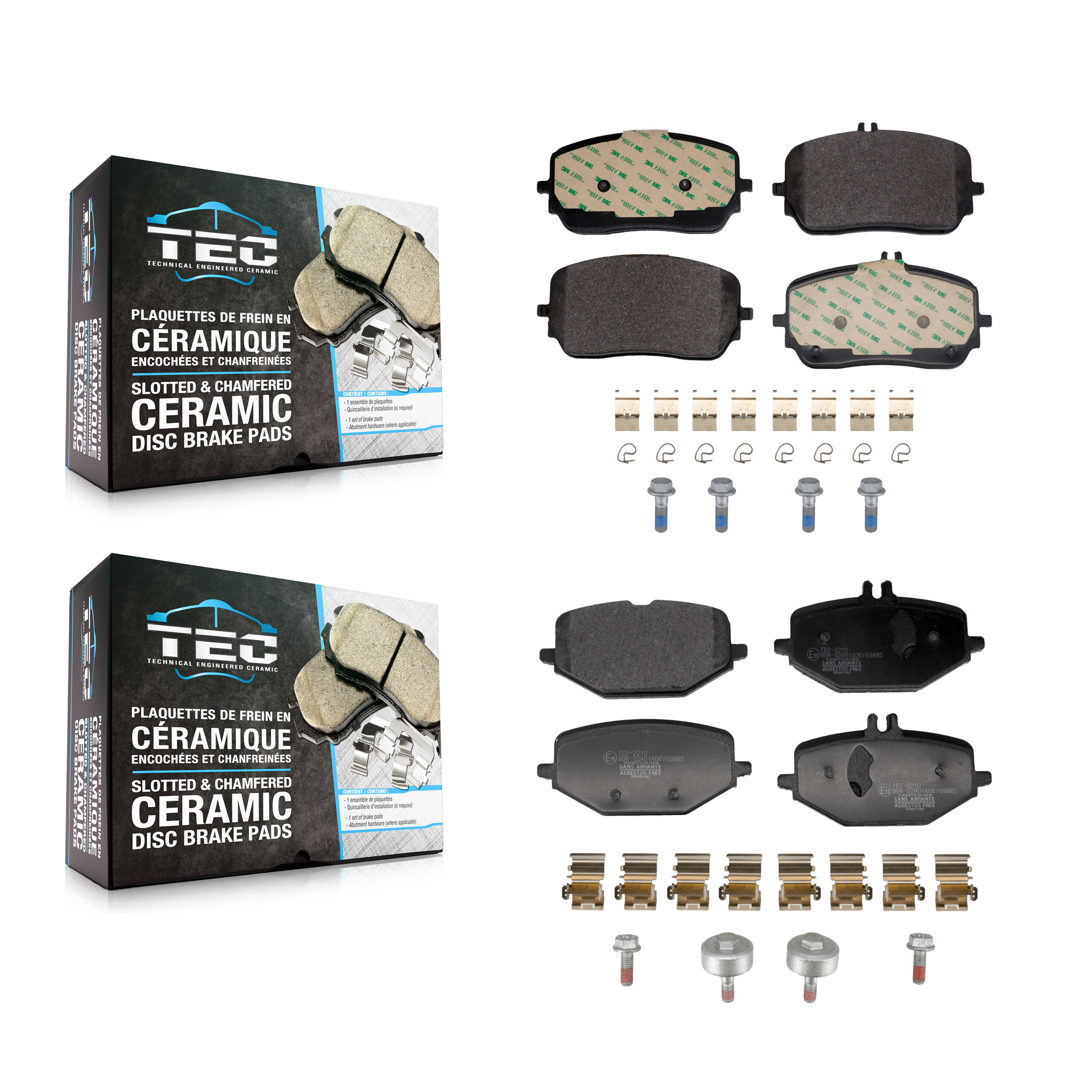 TEC - KTC-100859 - Front and Rear Disc Brake Pad Kits