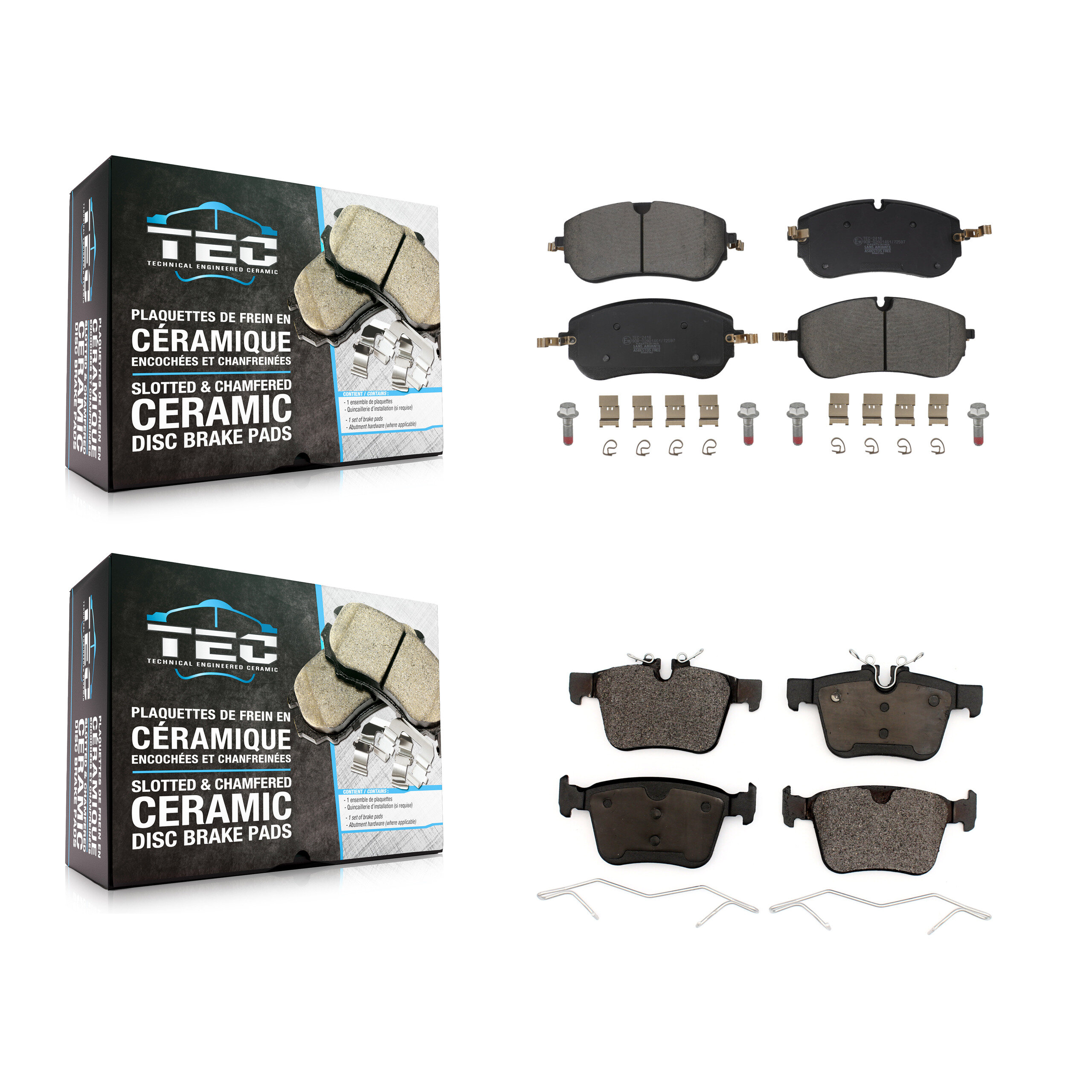TEC - KTC-100878 - Front and Rear Disc Brake Pad Kits