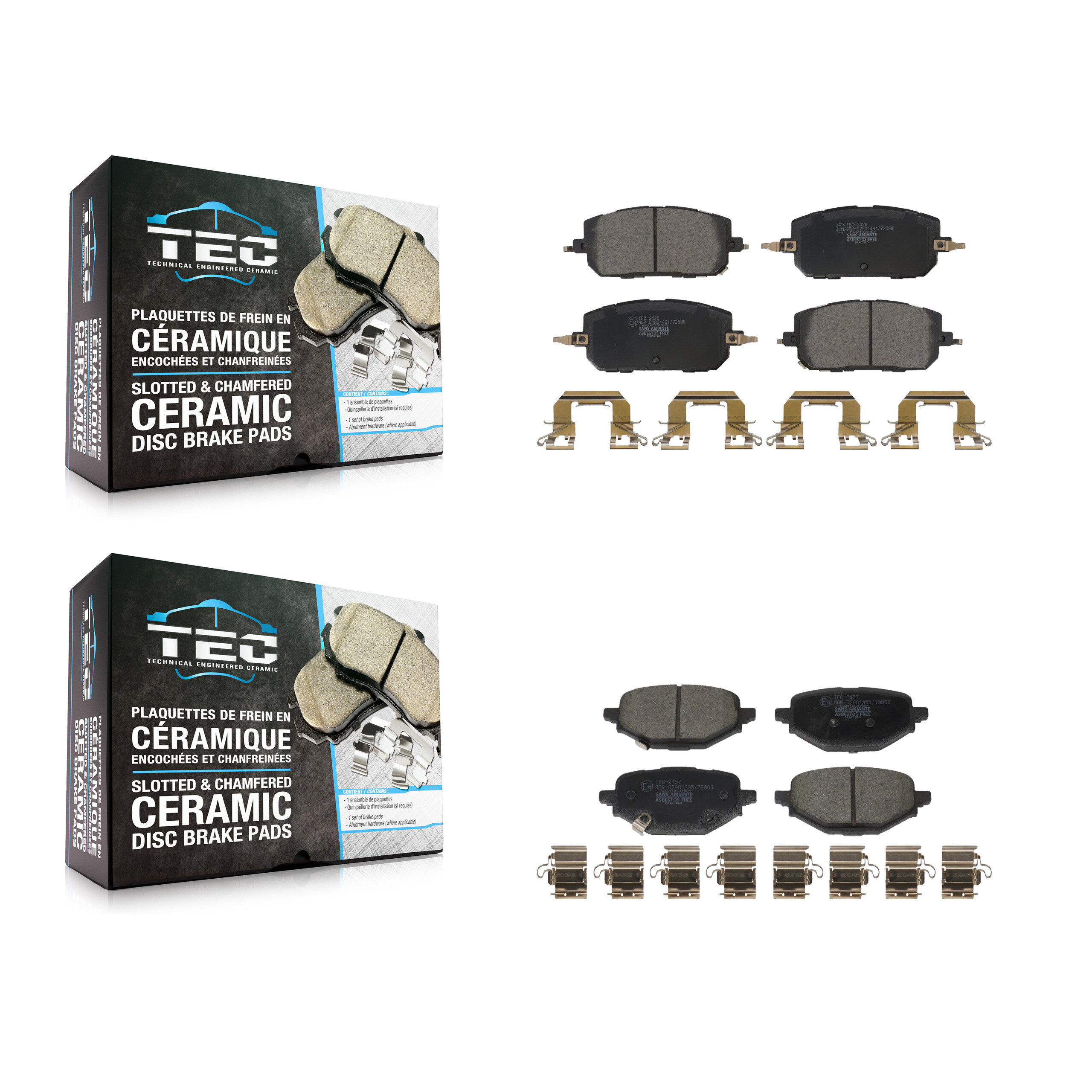 TEC - KTC-100879 - Front and Rear Disc Brake Pad Kits