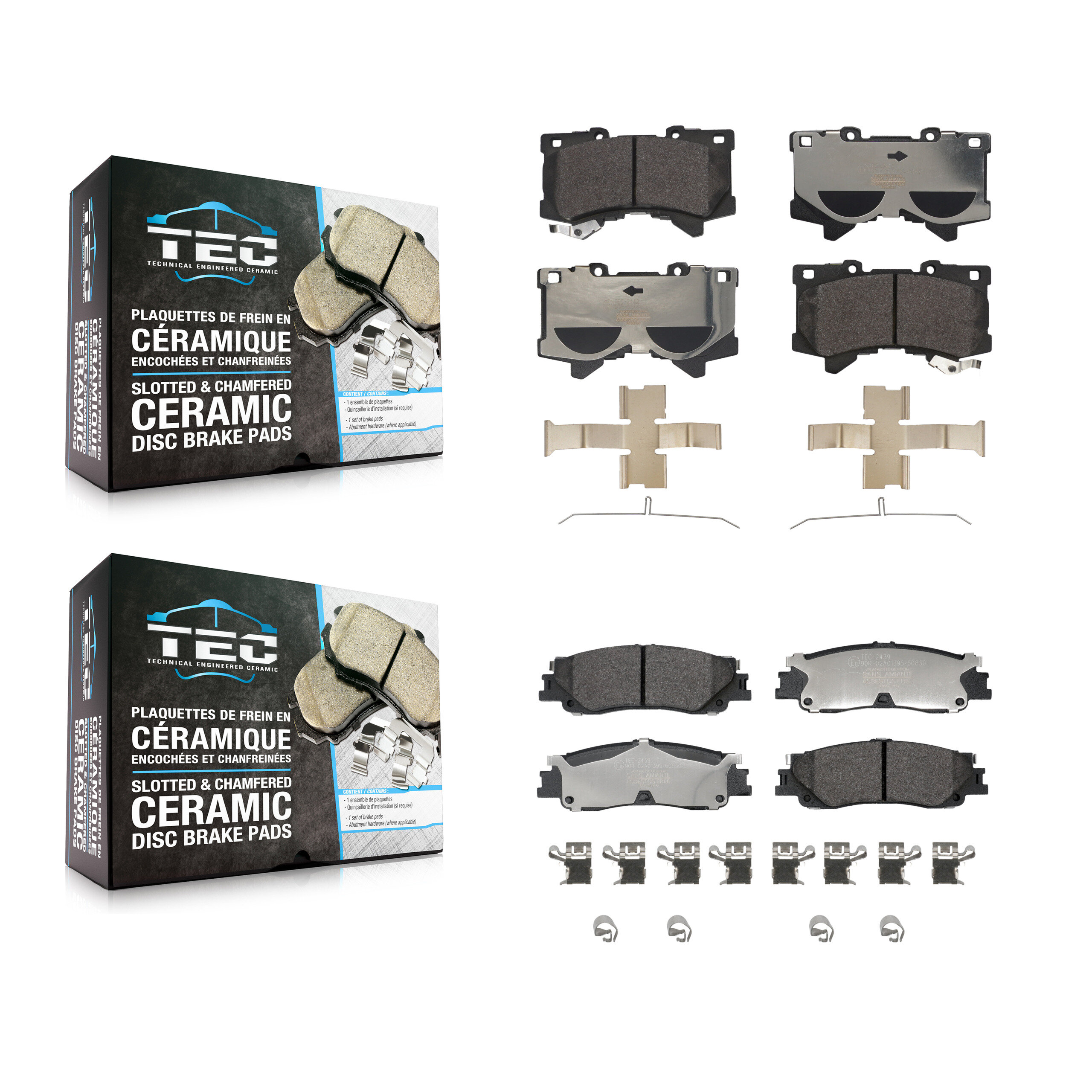 TEC - KTC-100881 - Front and Rear Disc Brake Pad Kits