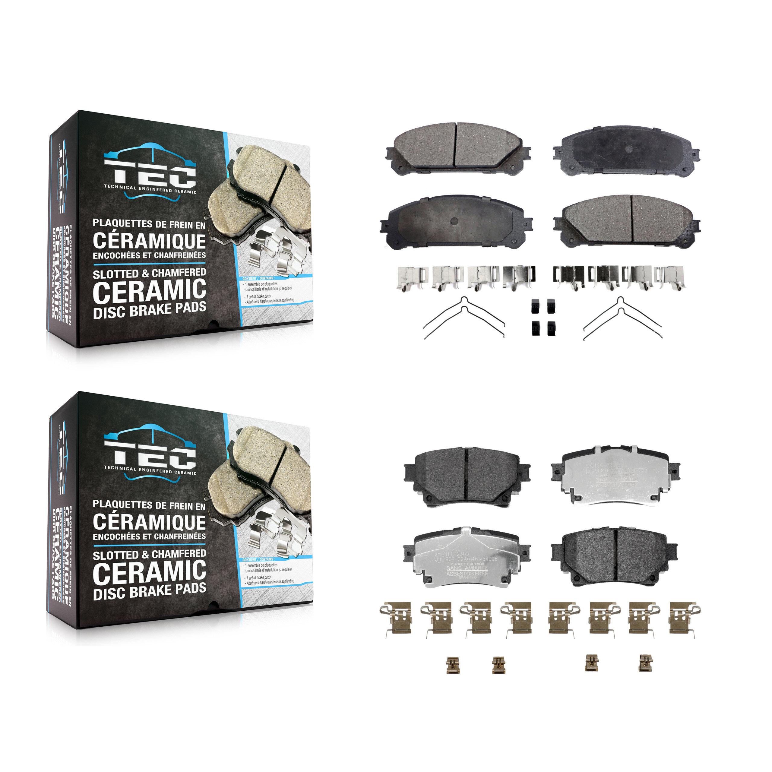 TEC - KTC-100882 - Front and Rear Disc Brake Pad Kits