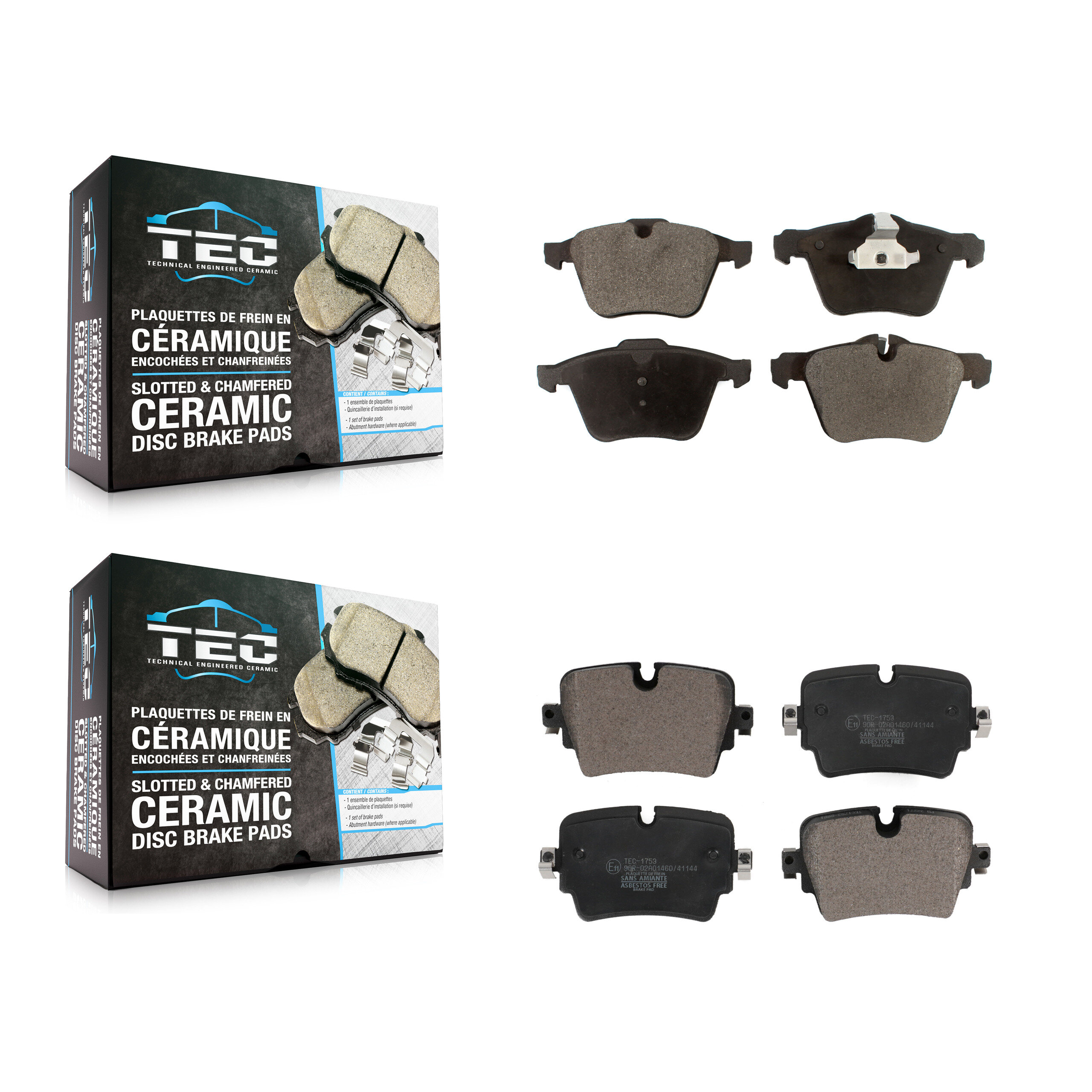 TEC - KTC-100889 - Front and Rear Disc Brake Pad Kits
