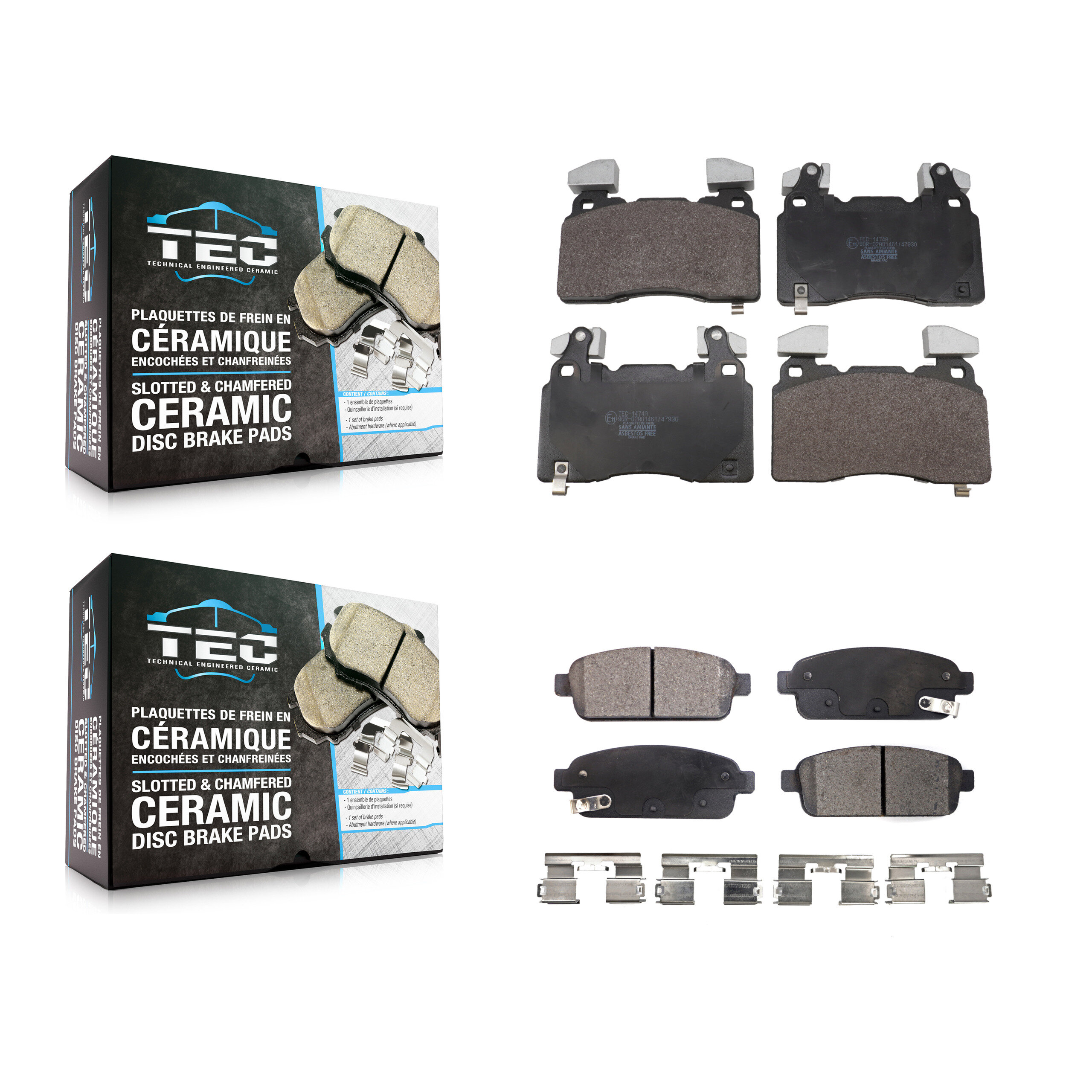TEC - KTC-100896 - Front and Rear Disc Brake Pad Kits
