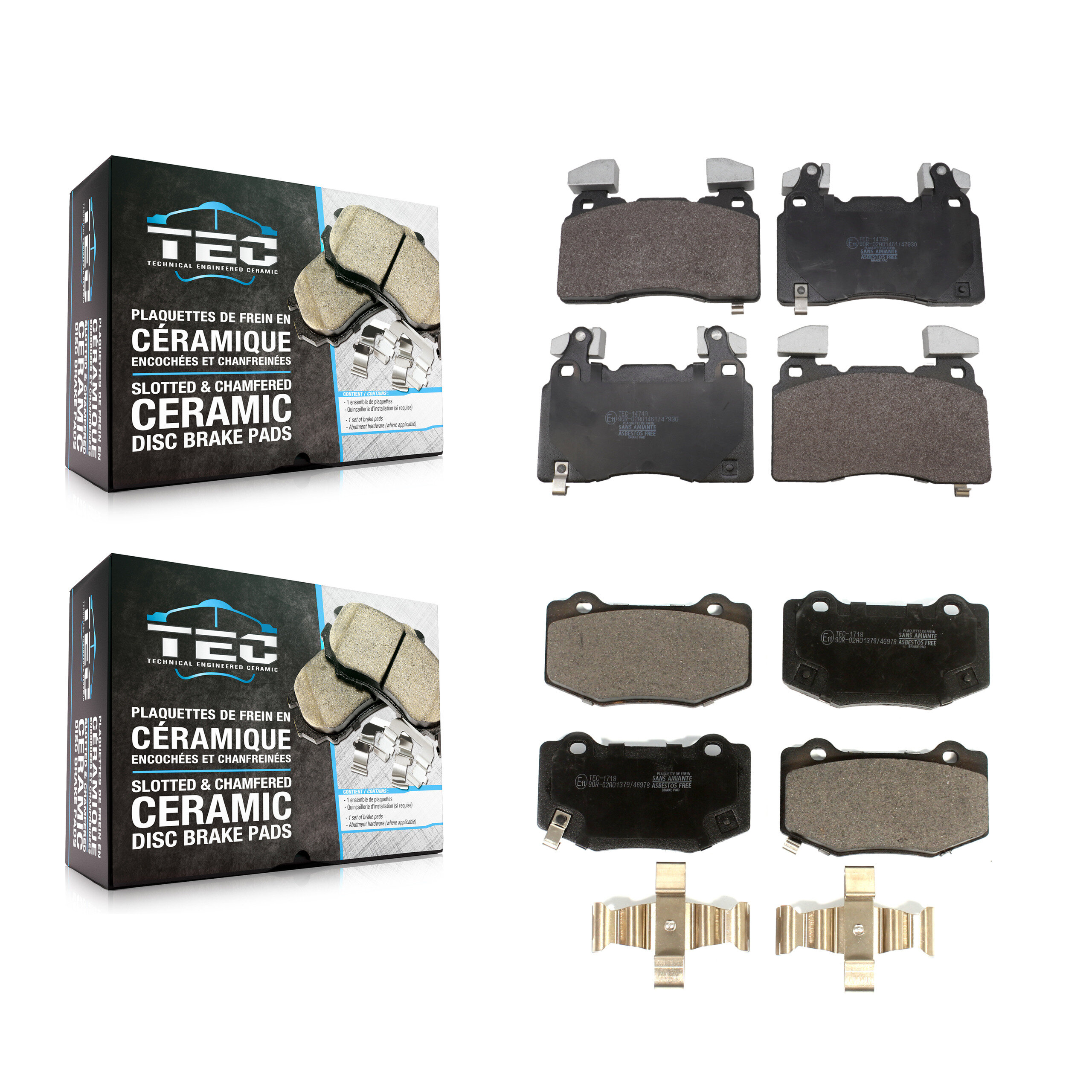 TEC - KTC-100909 - Front and Rear Disc Brake Pad Kits