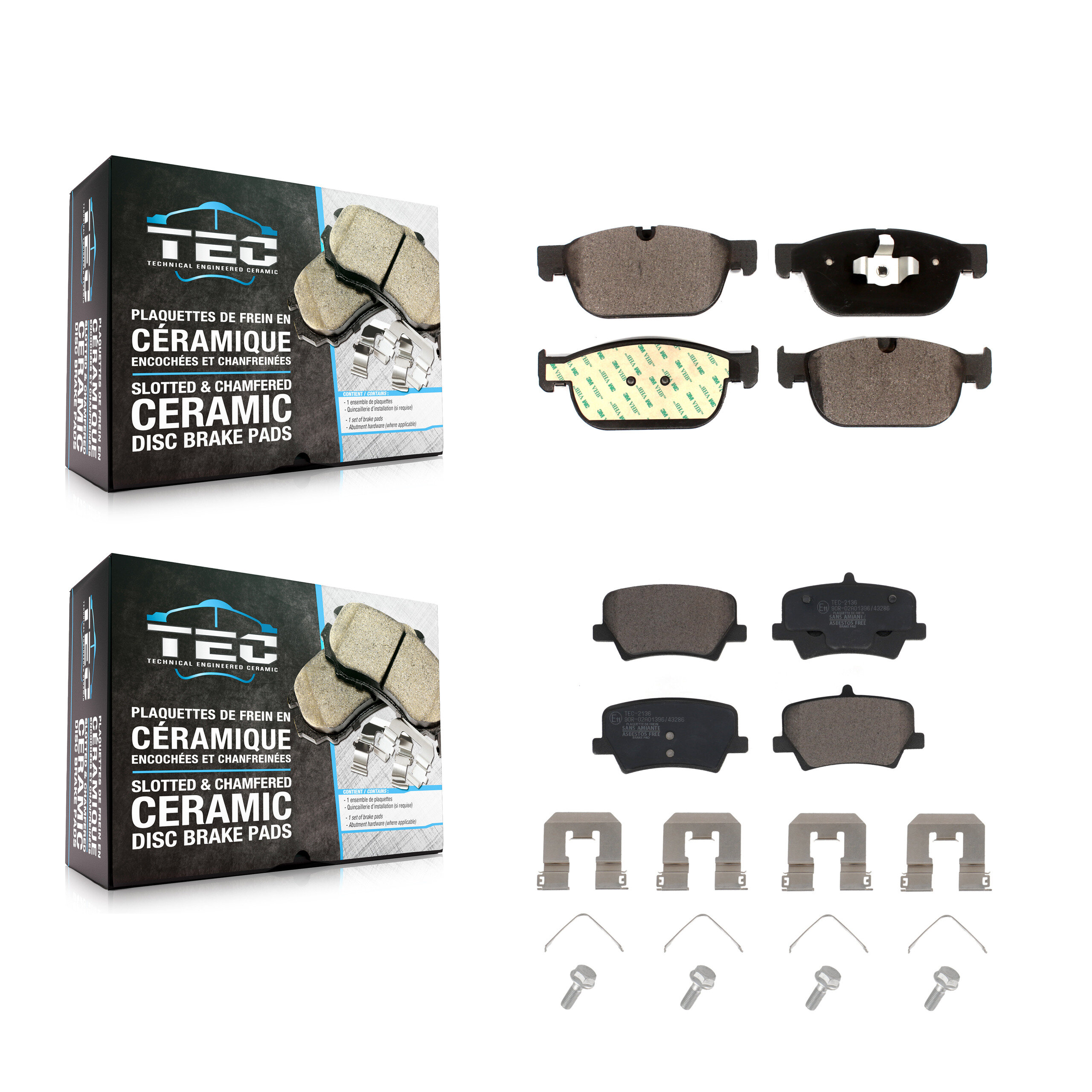 TEC - KTC-100914 - Front and Rear Disc Brake Pad Kits