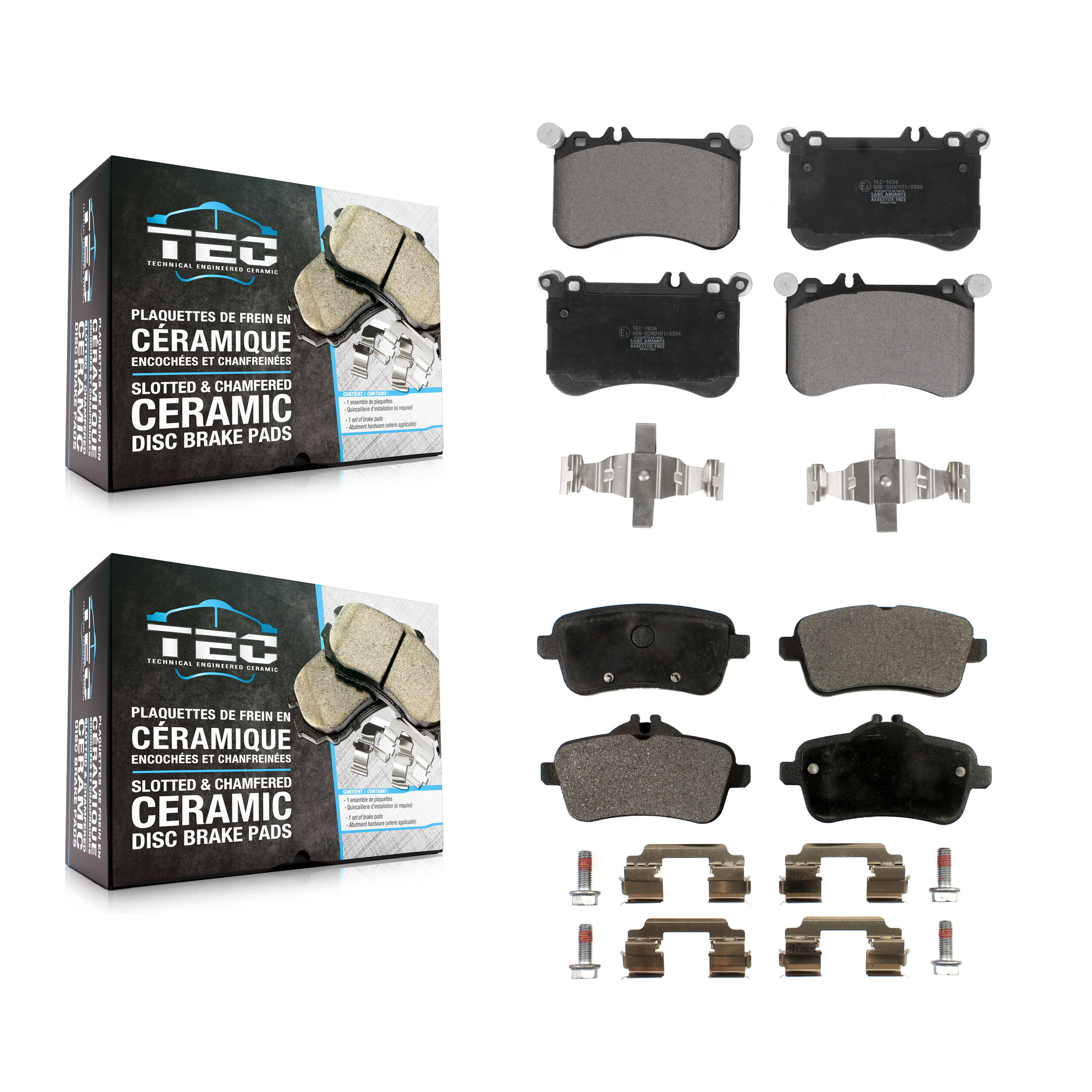 TEC - KTC-100918 - Front and Rear Disc Brake Pad Kits