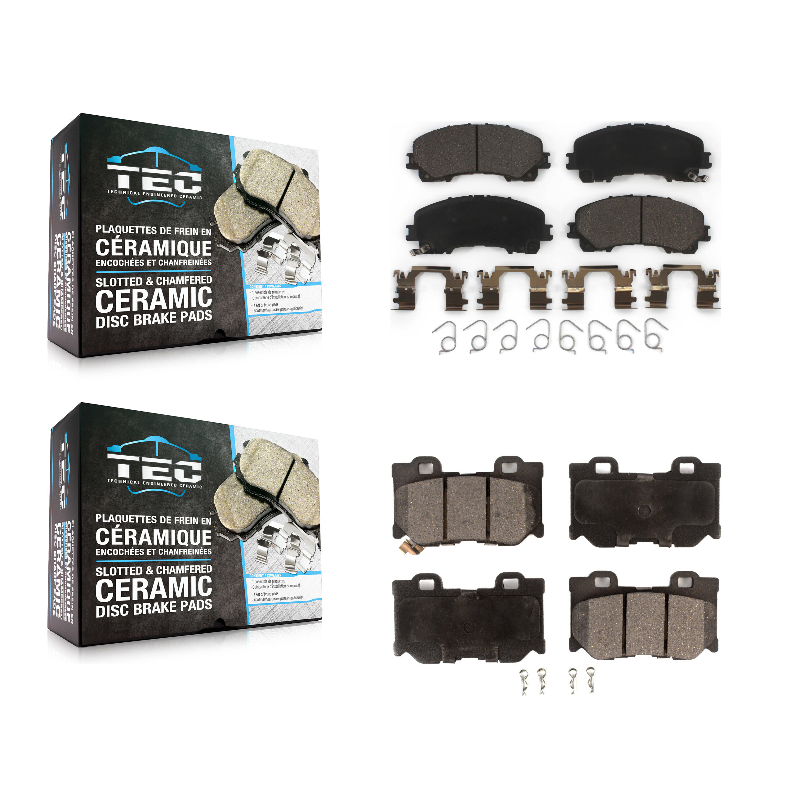 TEC - KTC-100925 - Front and Rear Disc Brake Pad Kits