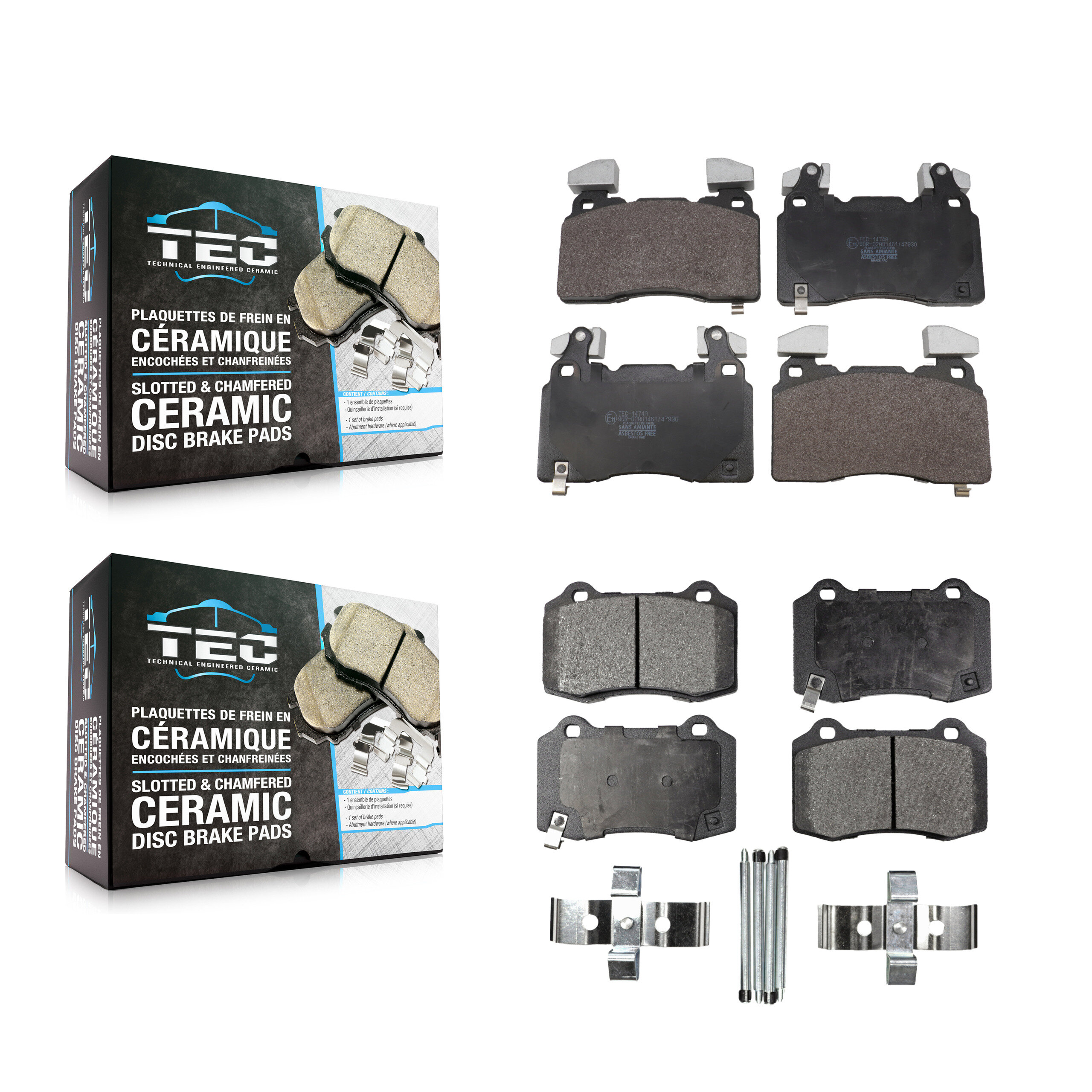 TEC - KTC-100926 - Front and Rear Disc Brake Pad Kits
