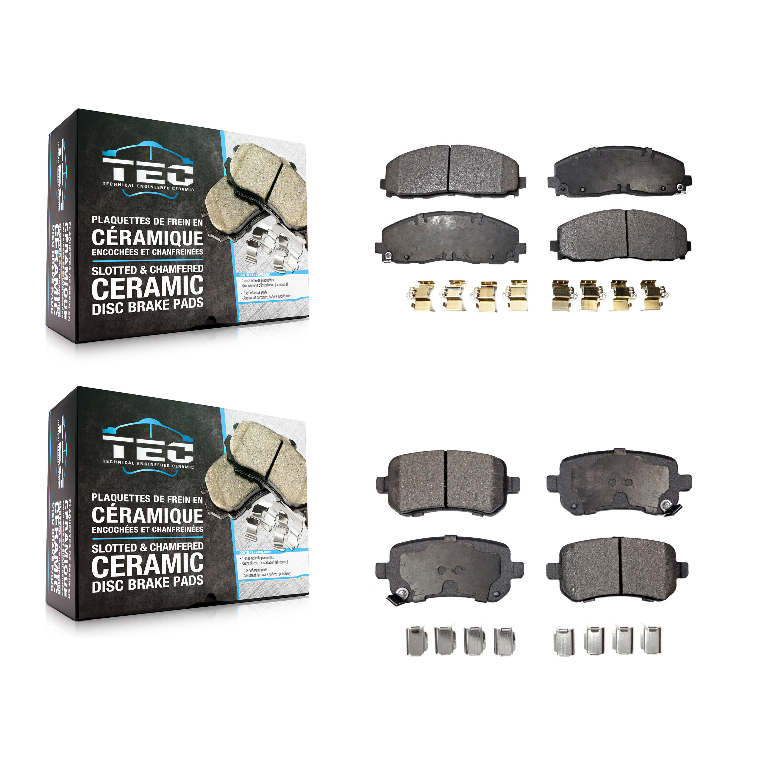 TEC - KTC-100931 - Front and Rear Disc Brake Pad Kits