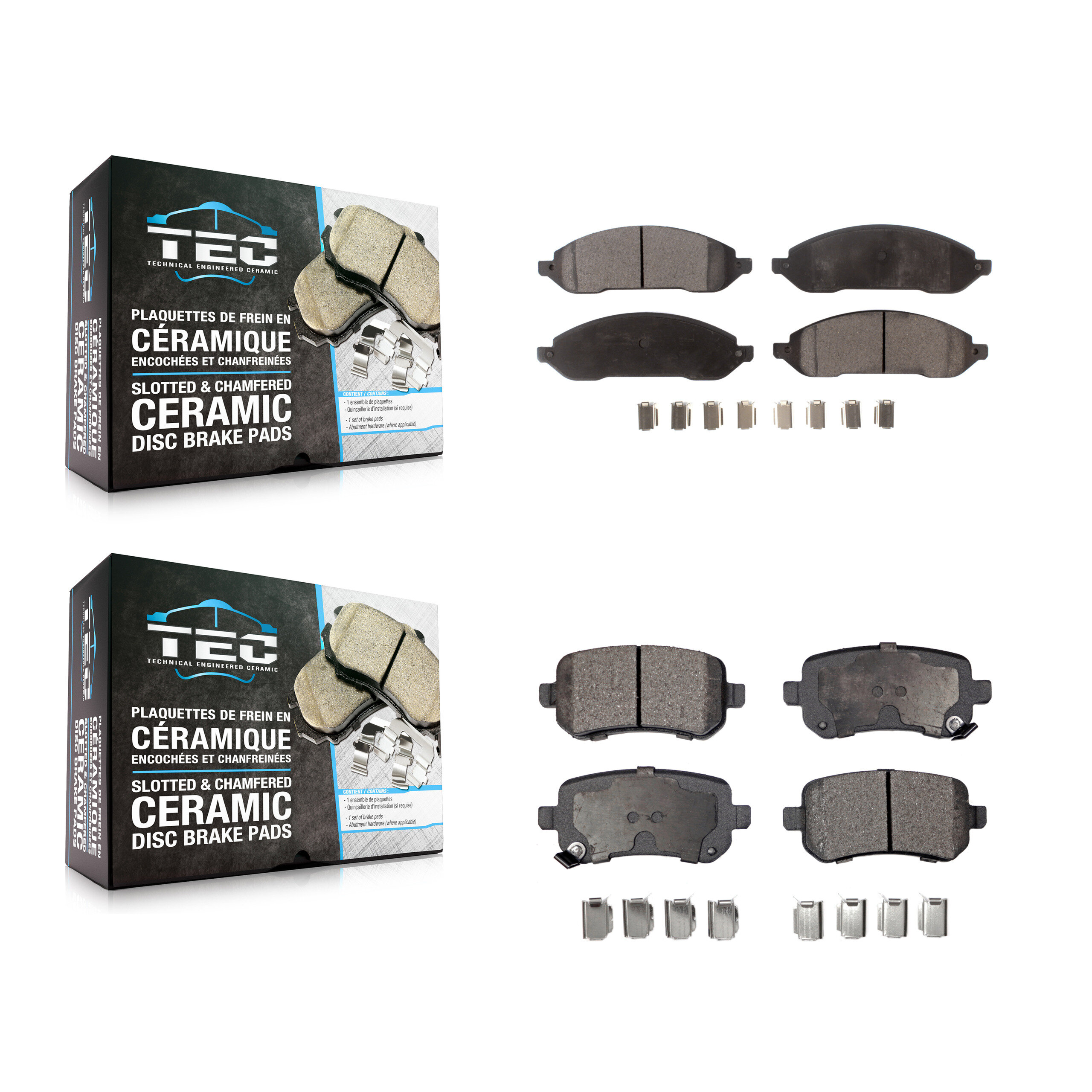 TEC - KTC-100934 - Front and Rear Disc Brake Pad Kits