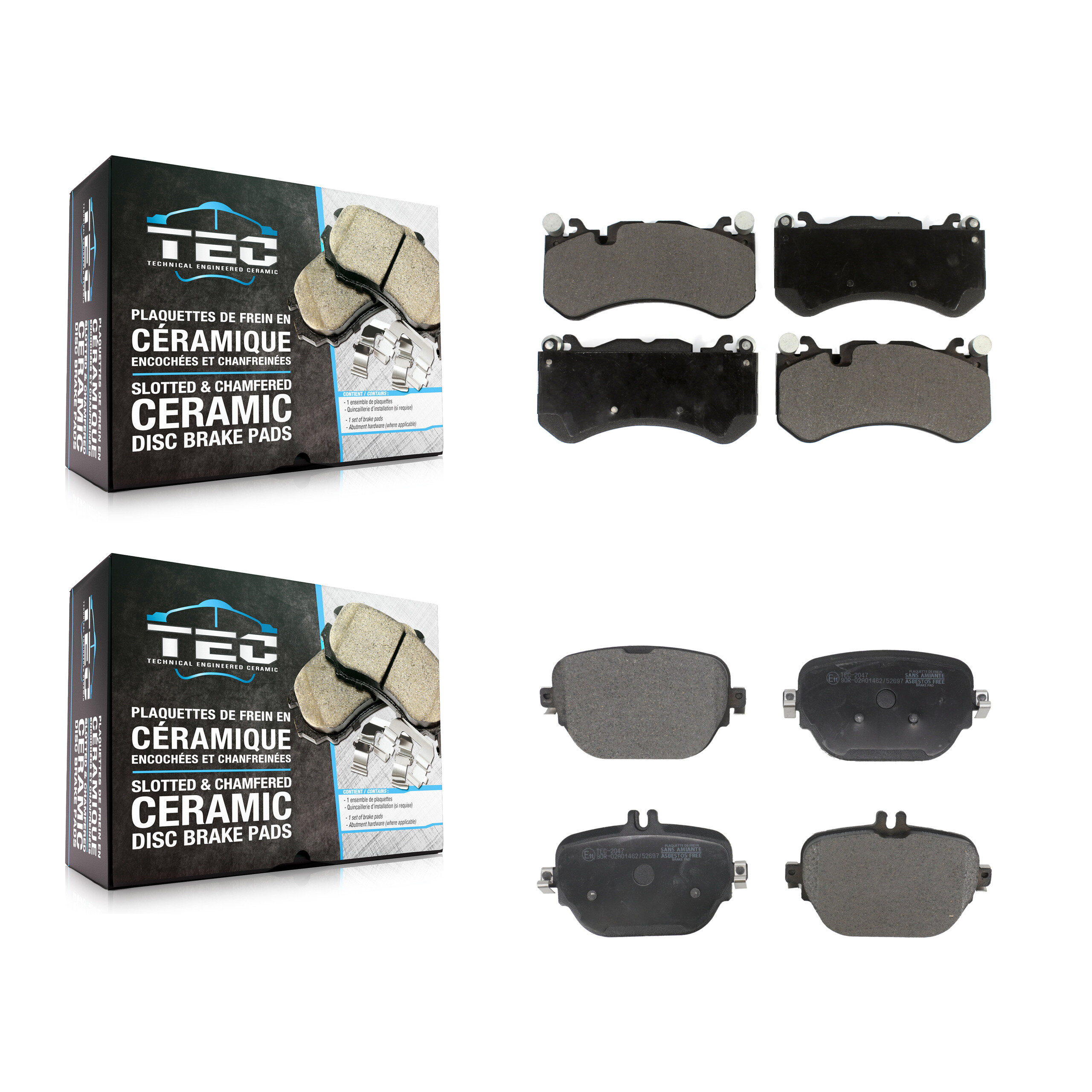 TEC - KTC-100935 - Front and Rear Disc Brake Pad Kits