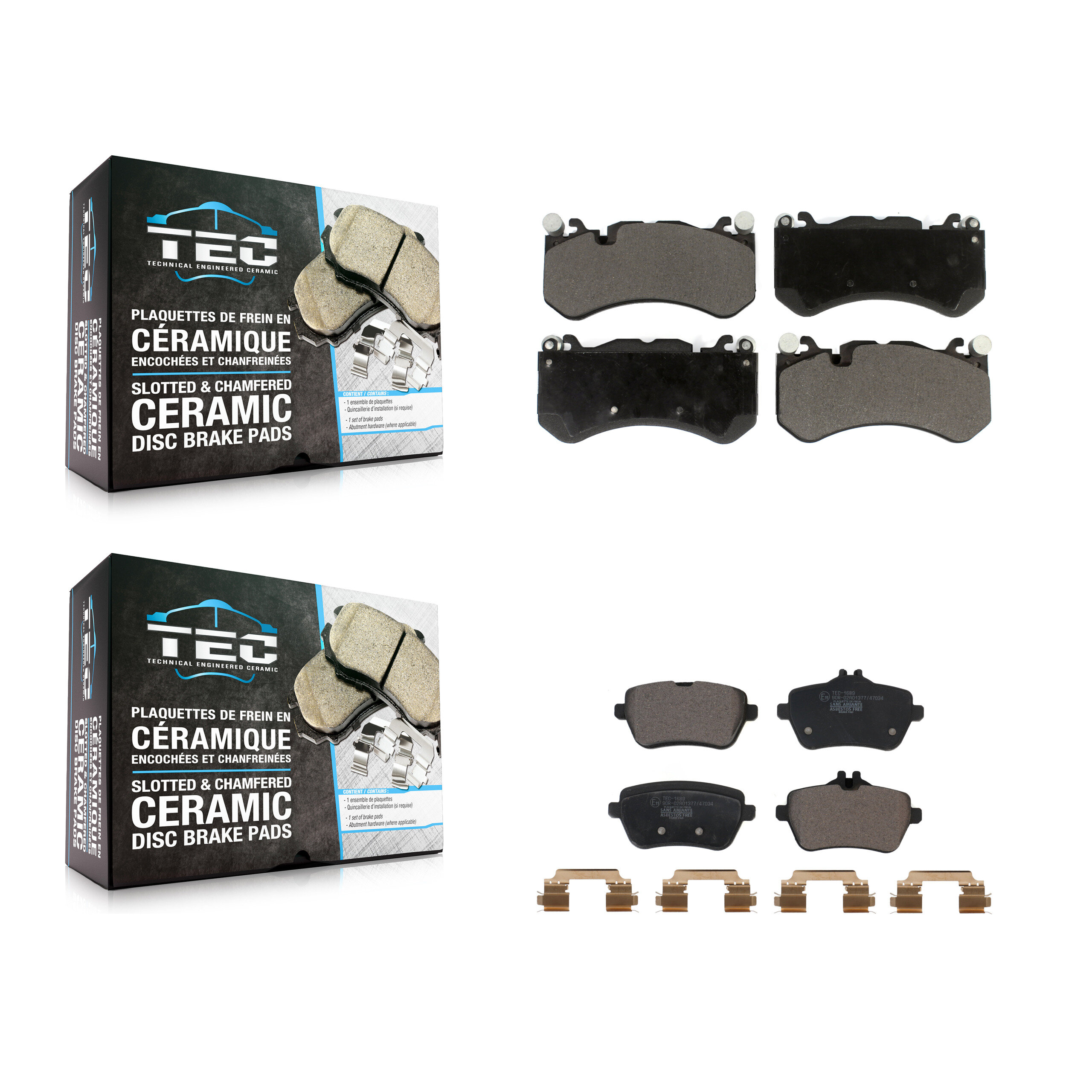TEC - KTC-100937 - Front and Rear Disc Brake Pad Kits