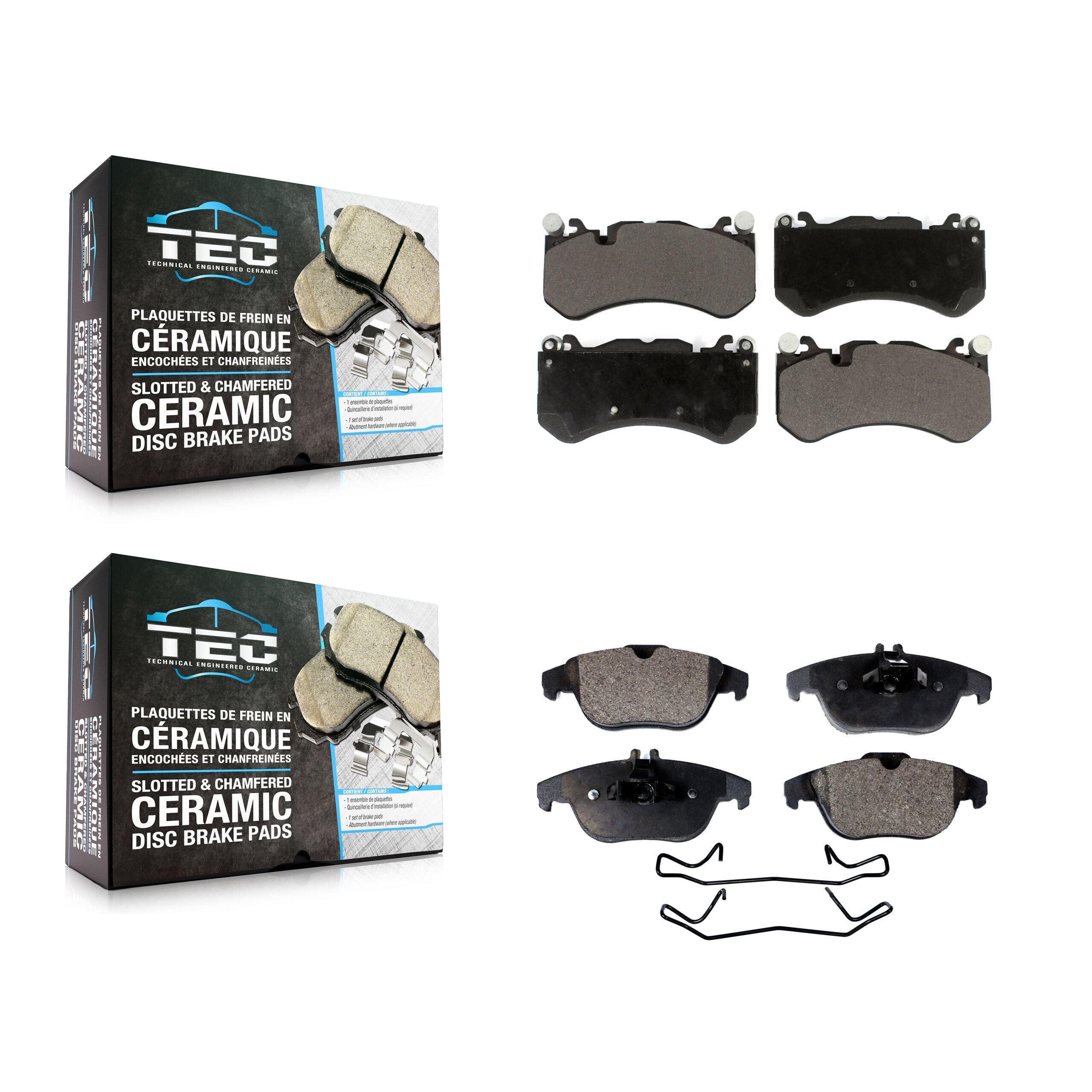 TEC - KTC-100938 - Front and Rear Disc Brake Pad Kits