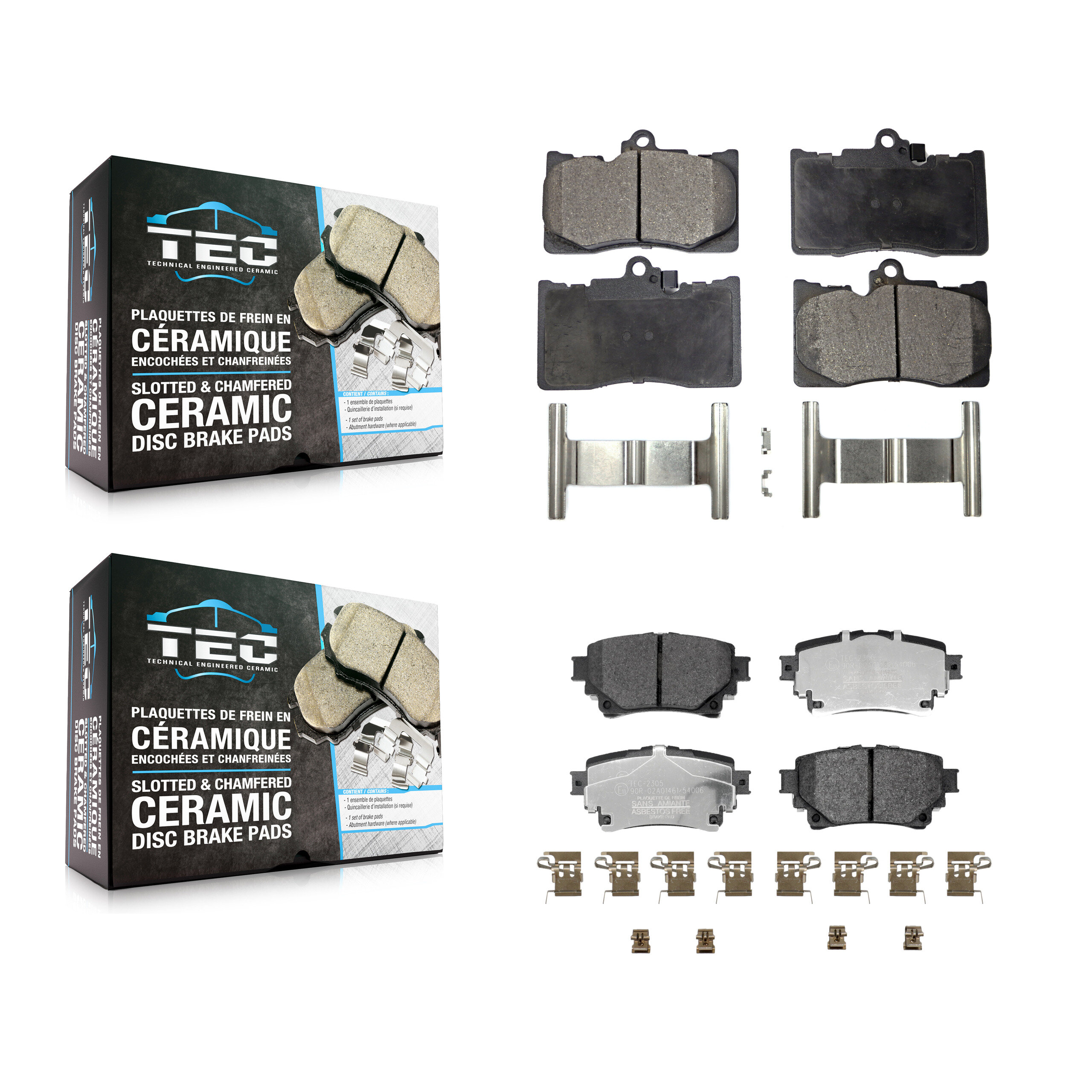 TEC - KTC-100939 - Front and Rear Disc Brake Pad Kits
