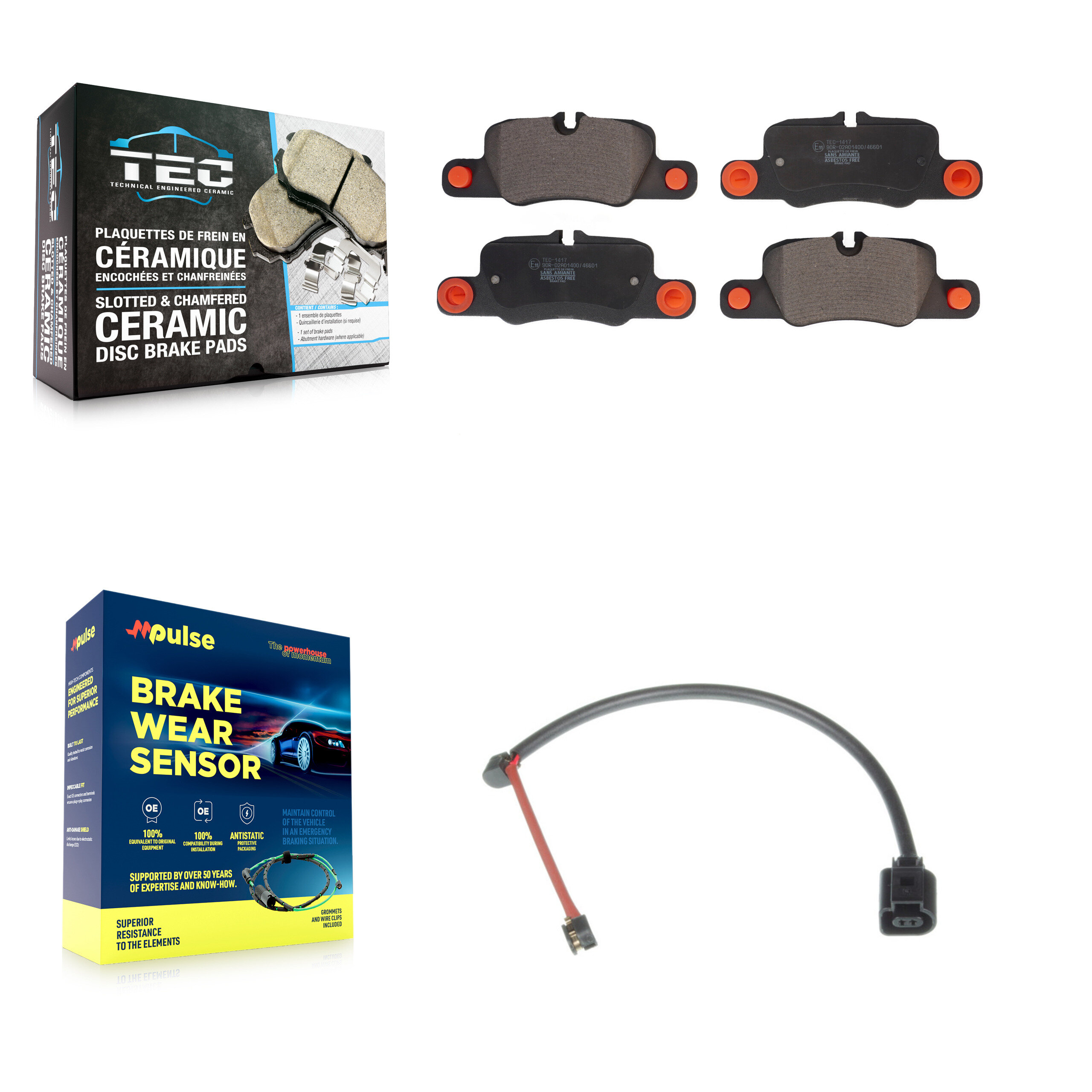 TEC - KTW-101180 - Rear Disc Brake Pad Kits