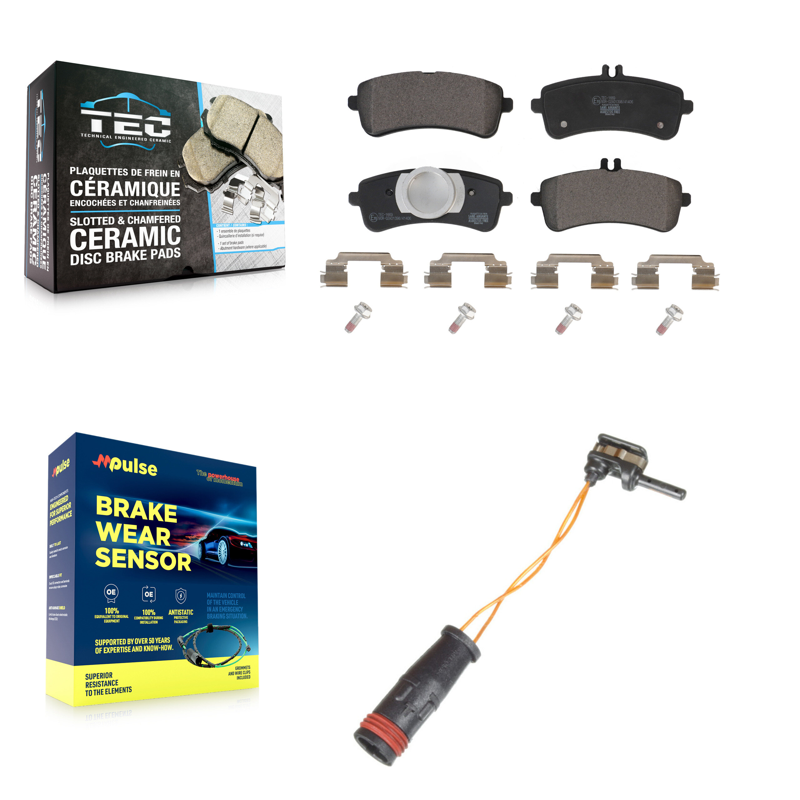 TEC - KTW-101189 - Rear Disc Brake Pad Kits