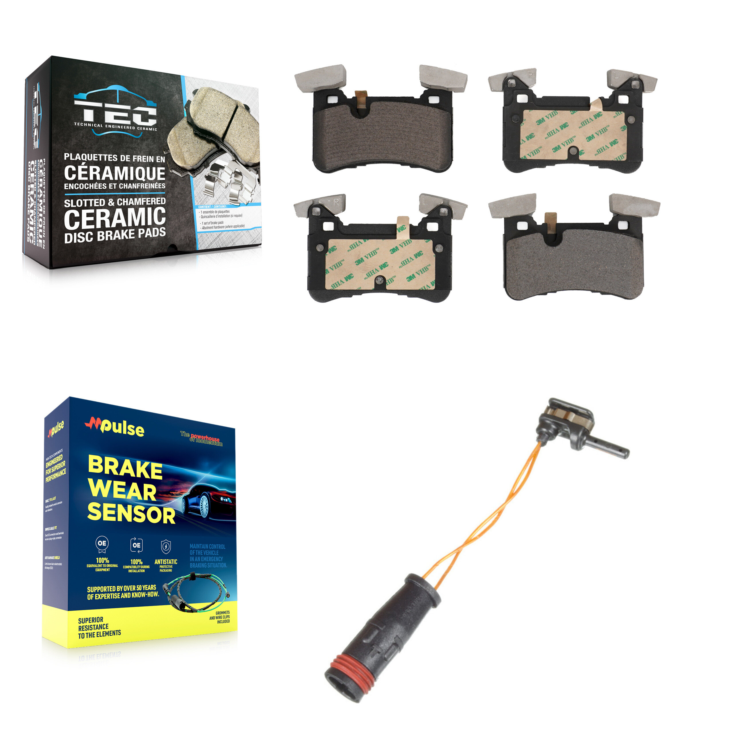 TEC - KTW-101191 - Rear Disc Brake Pad Kits