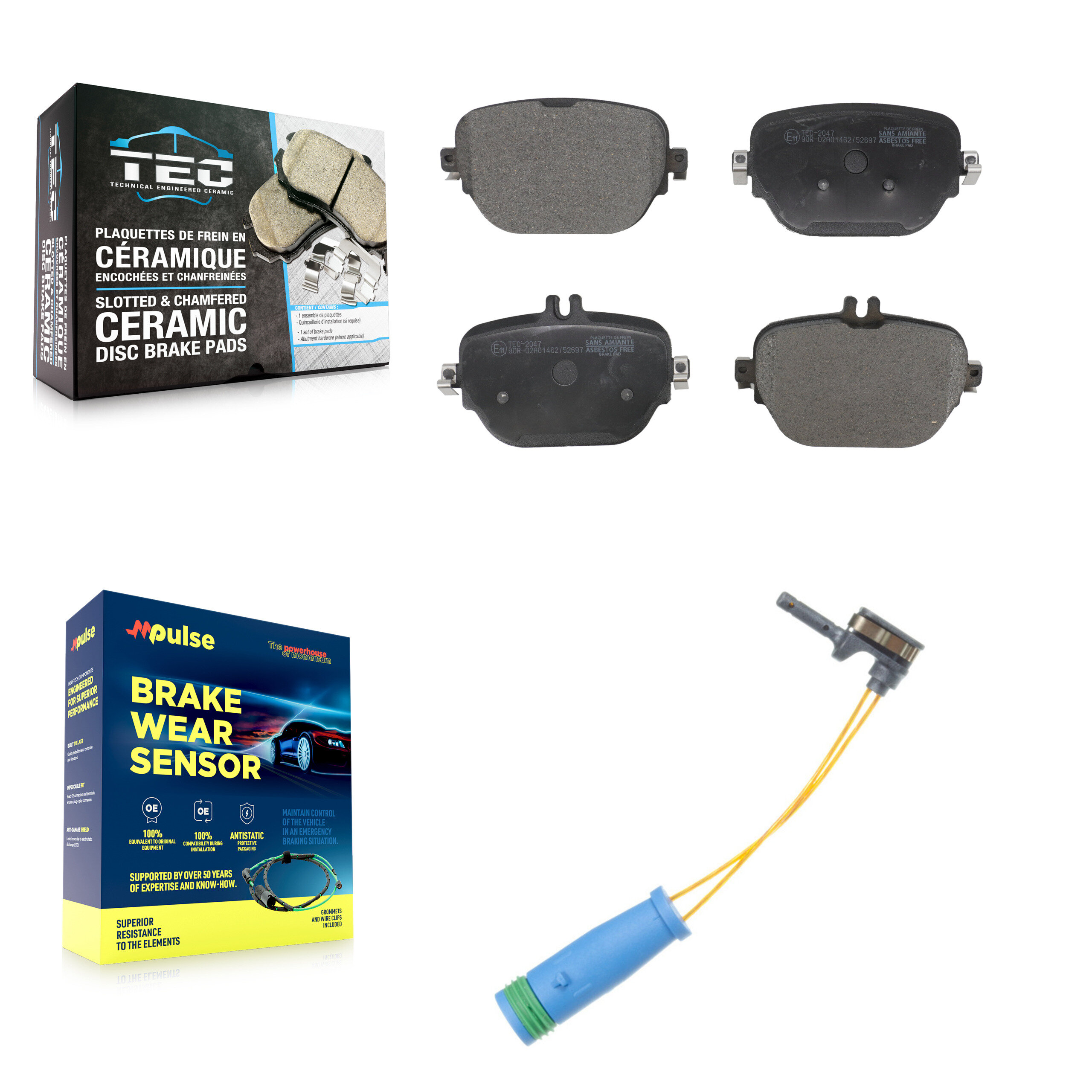 TEC - KTW-101193 - Rear Disc Brake Pad Kits