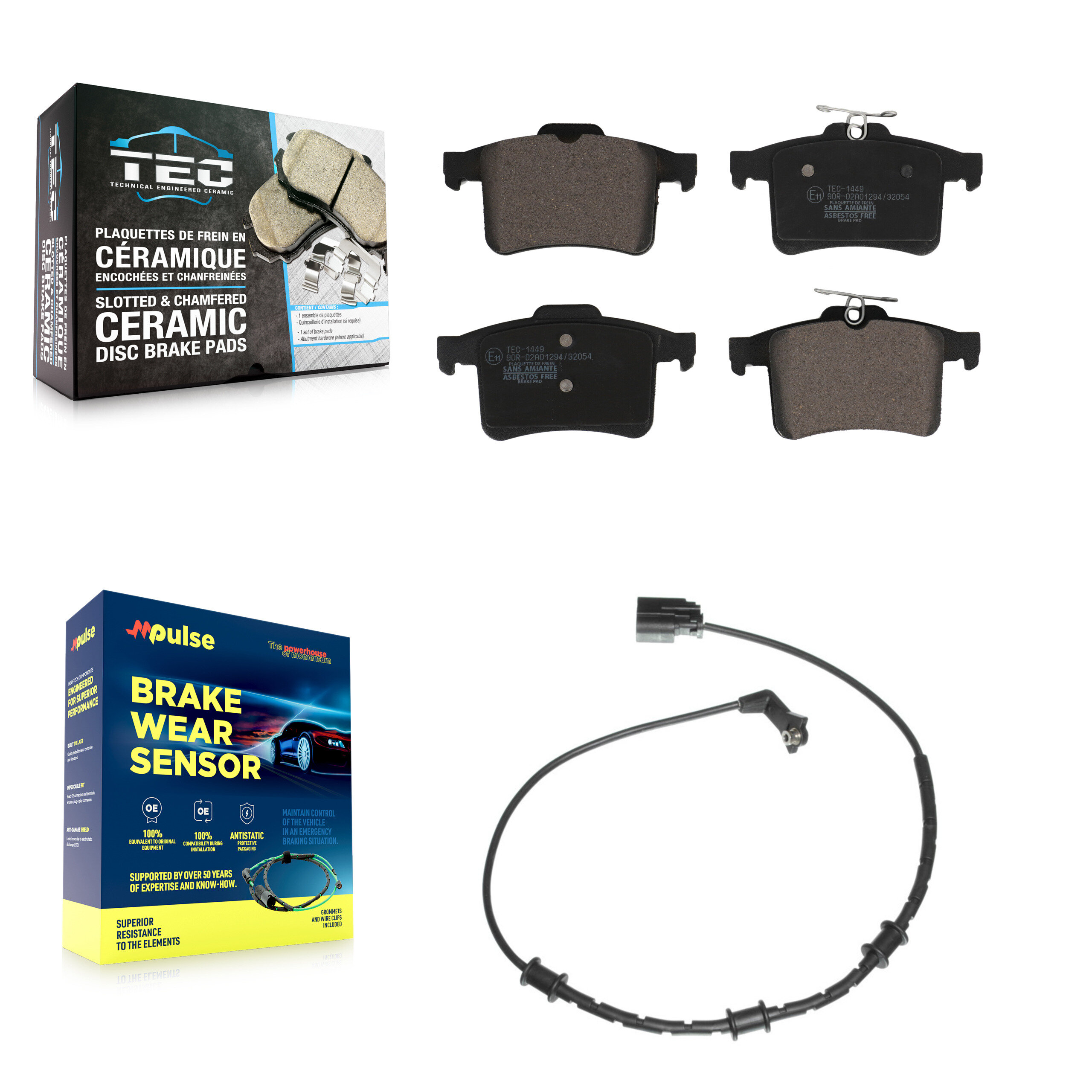 TEC - KTW-101205 - Rear Disc Brake Pad Kits