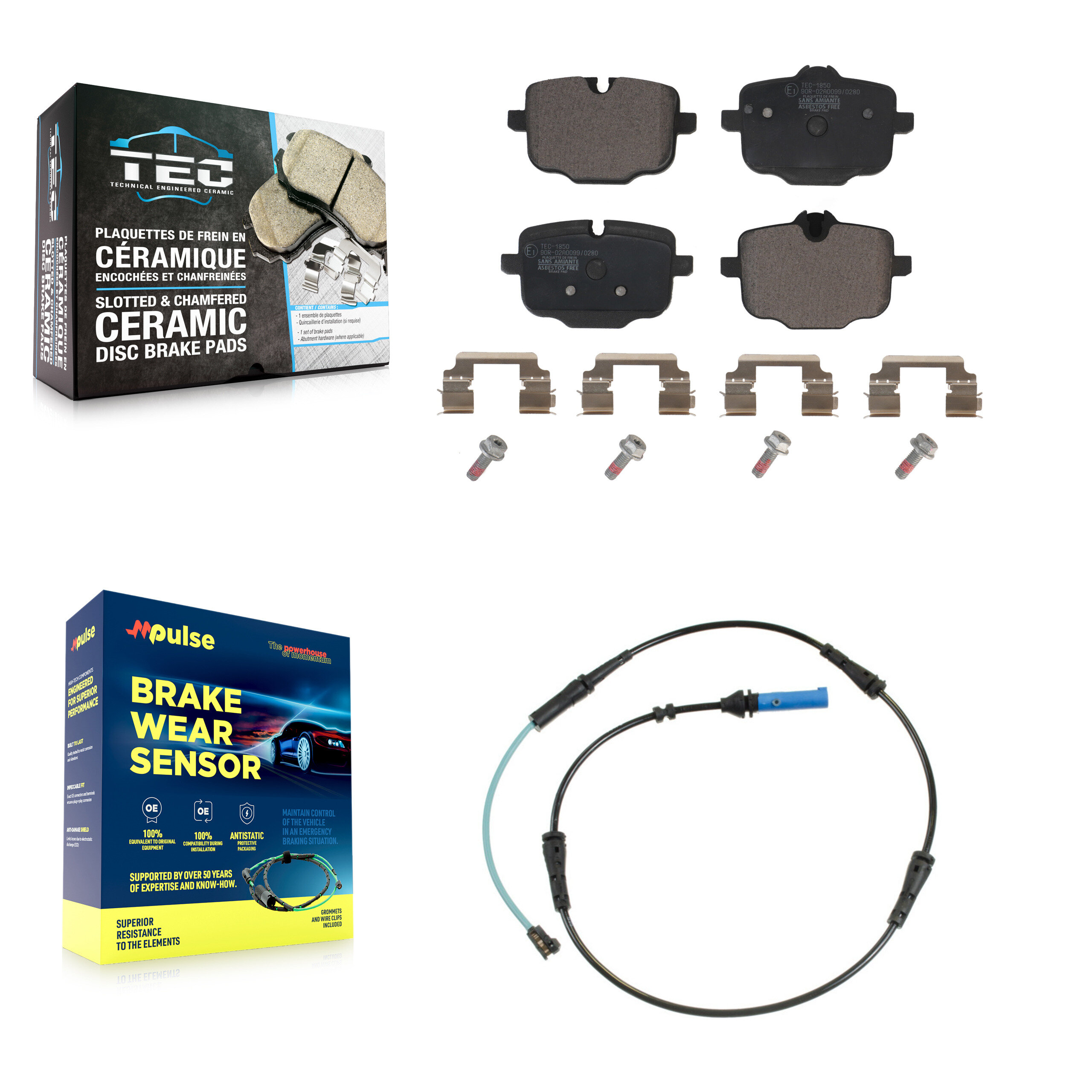 TEC - KTW-101219 - Rear Disc Brake Pad Kits