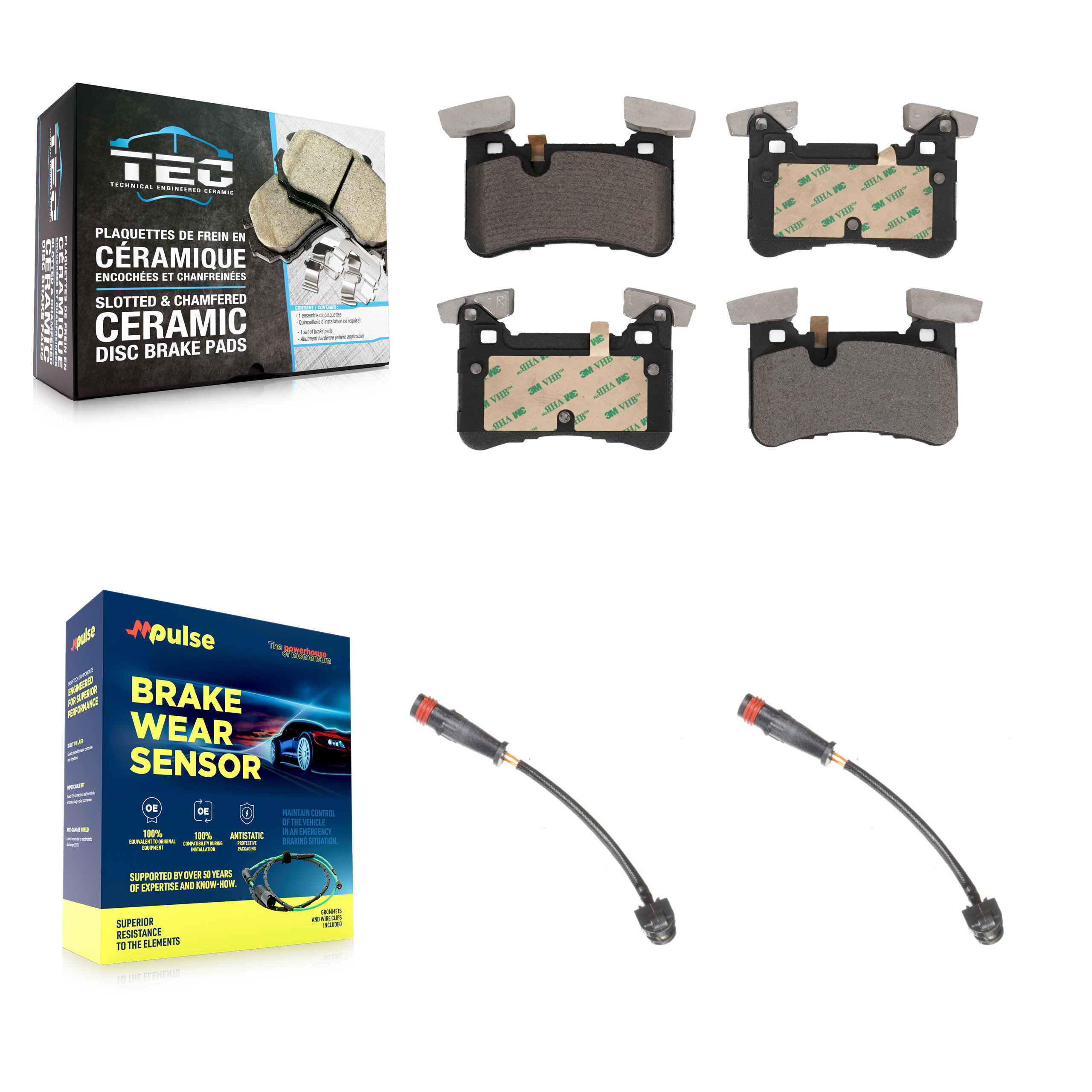 TEC - KTW-101302 - Rear Disc Brake Pad Kits
