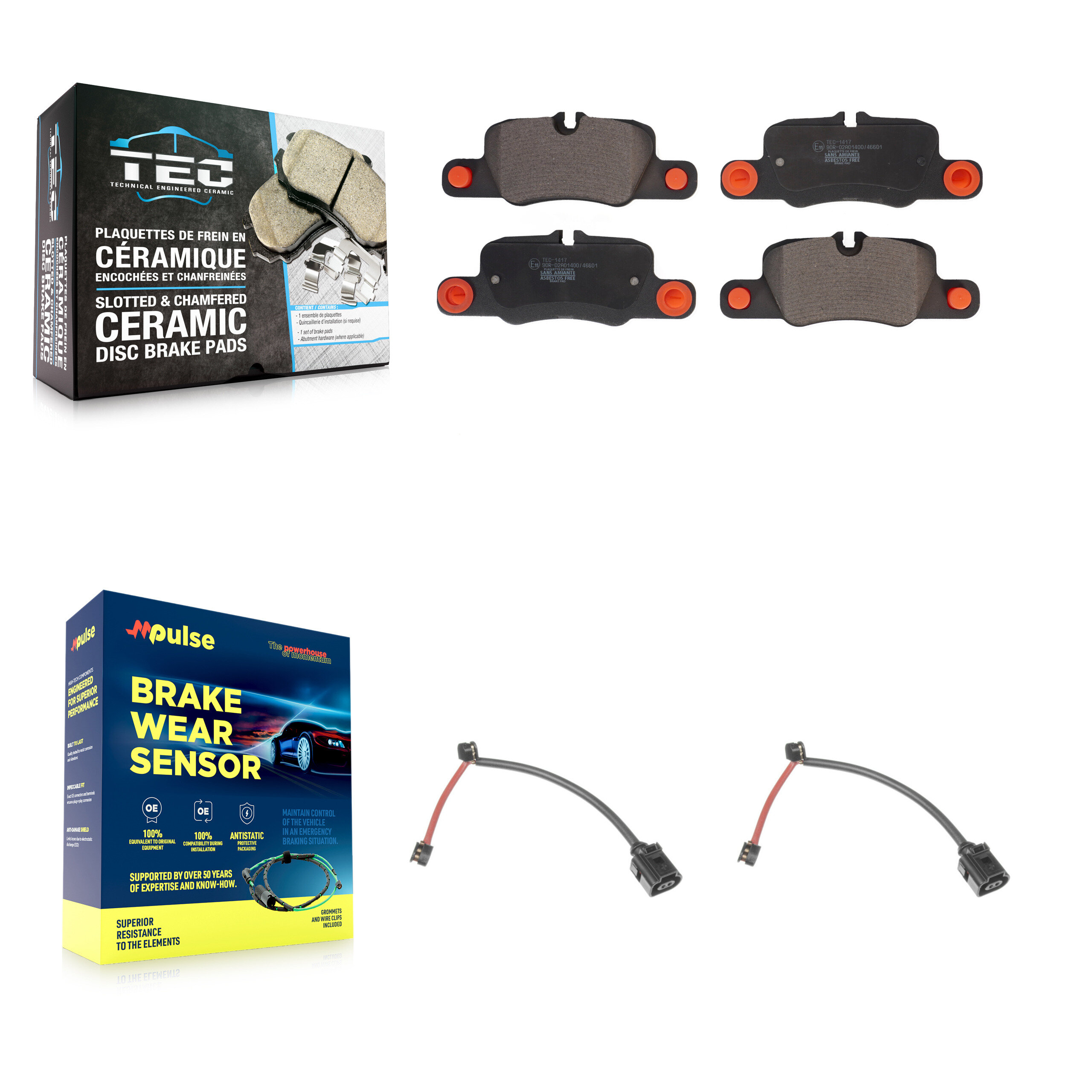 TEC - KTW-101314 - Rear Disc Brake Pad Kits
