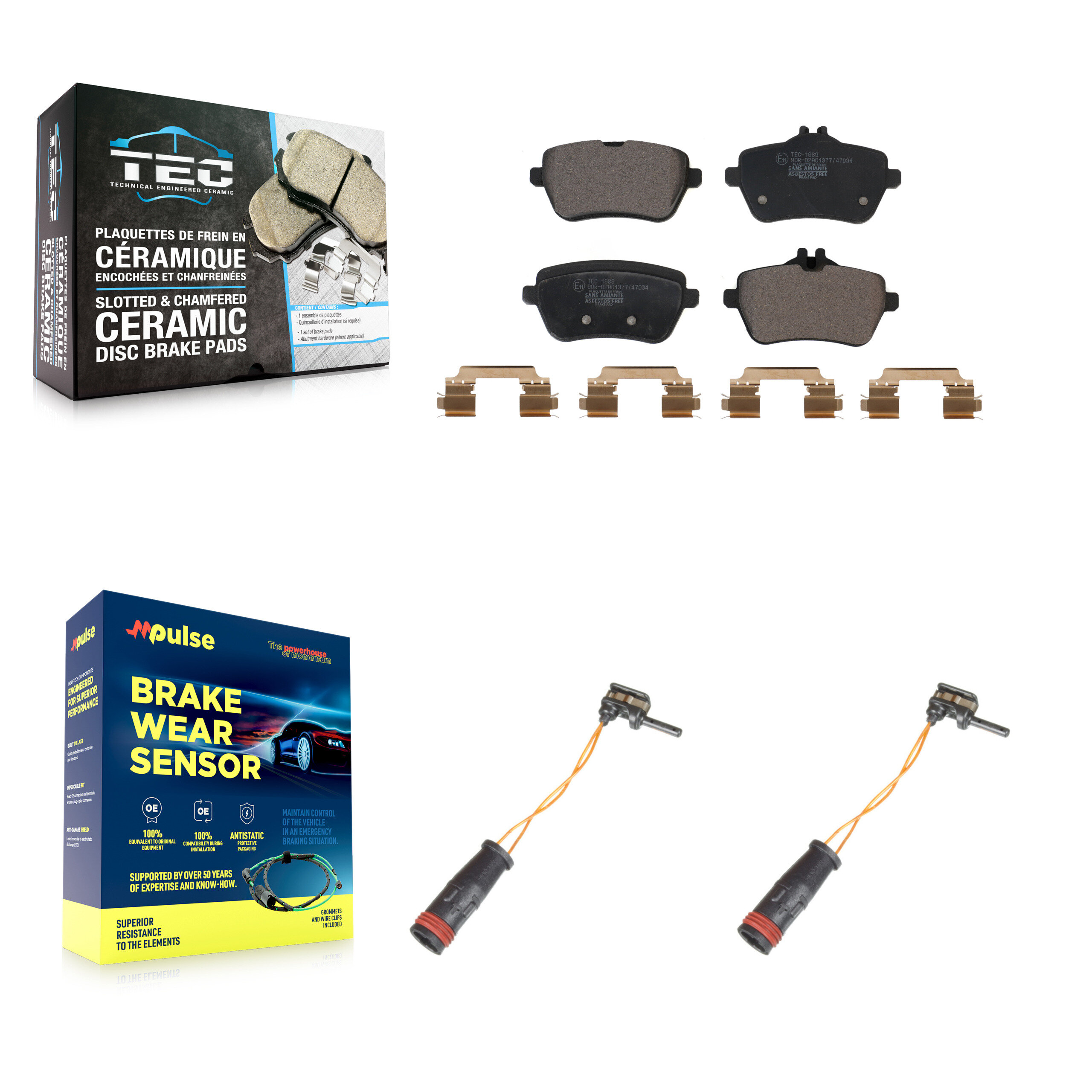 TEC - KTW-101347 - Rear Disc Brake Pad Kits
