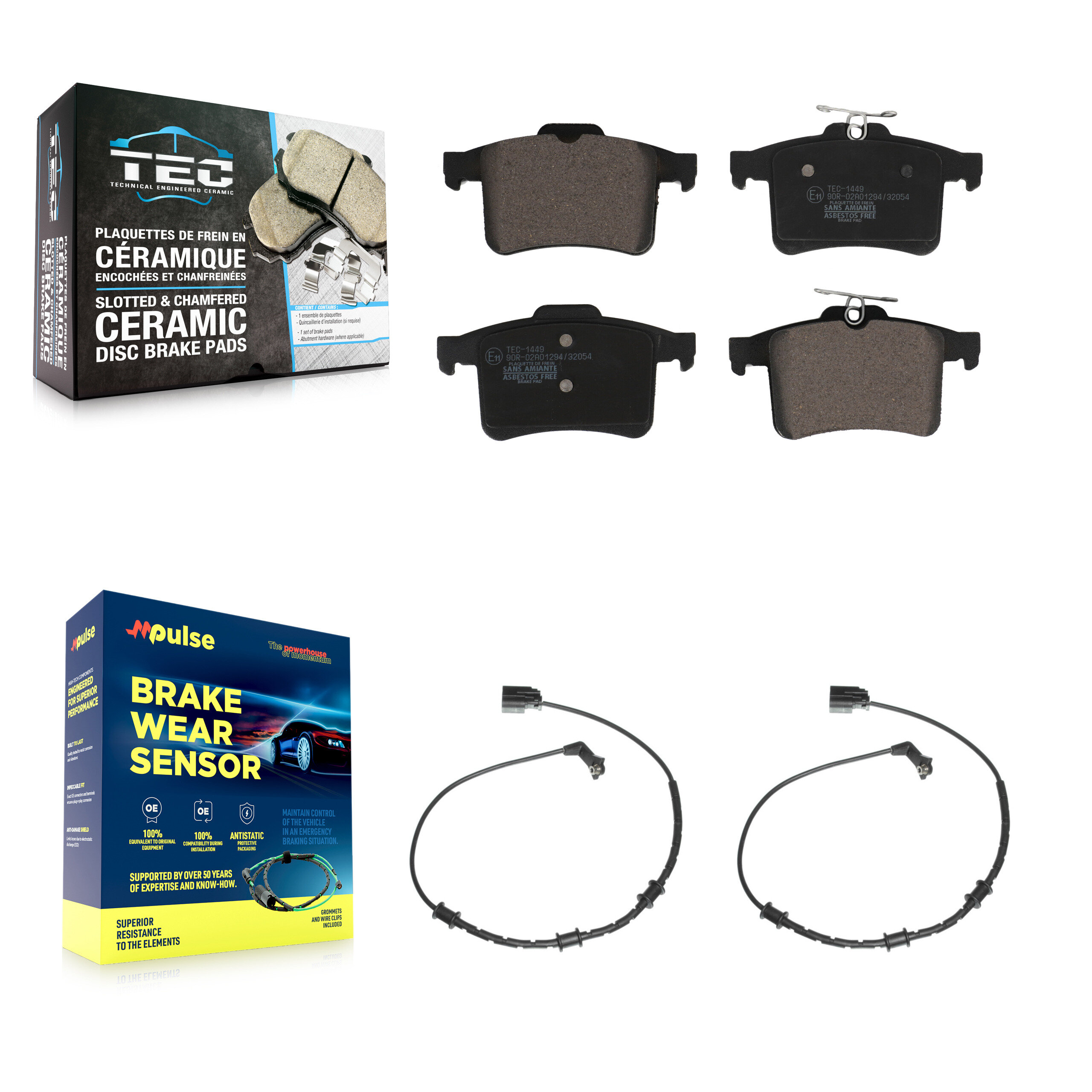 TEC - KTW-101362 - Rear Disc Brake Pad Kits