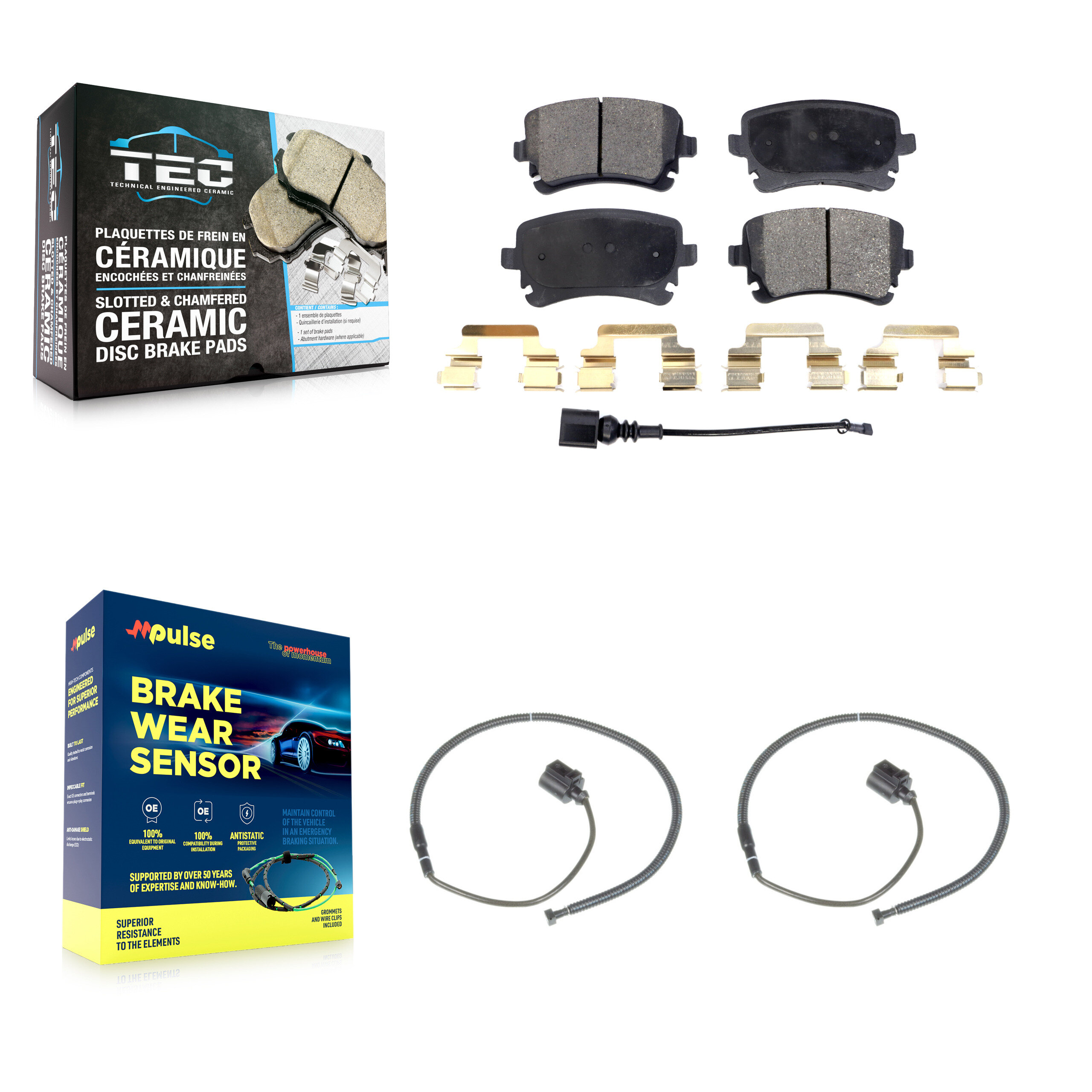 TEC - KTW-101389 - Rear Disc Brake Pad Kits