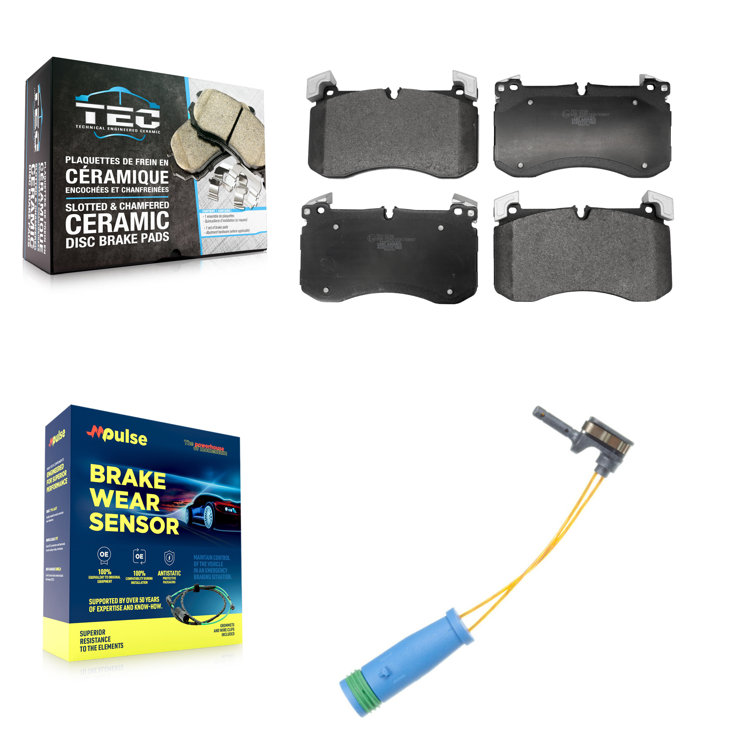 TEC - KTW-101712 - Front Disc Brake Pad Kits