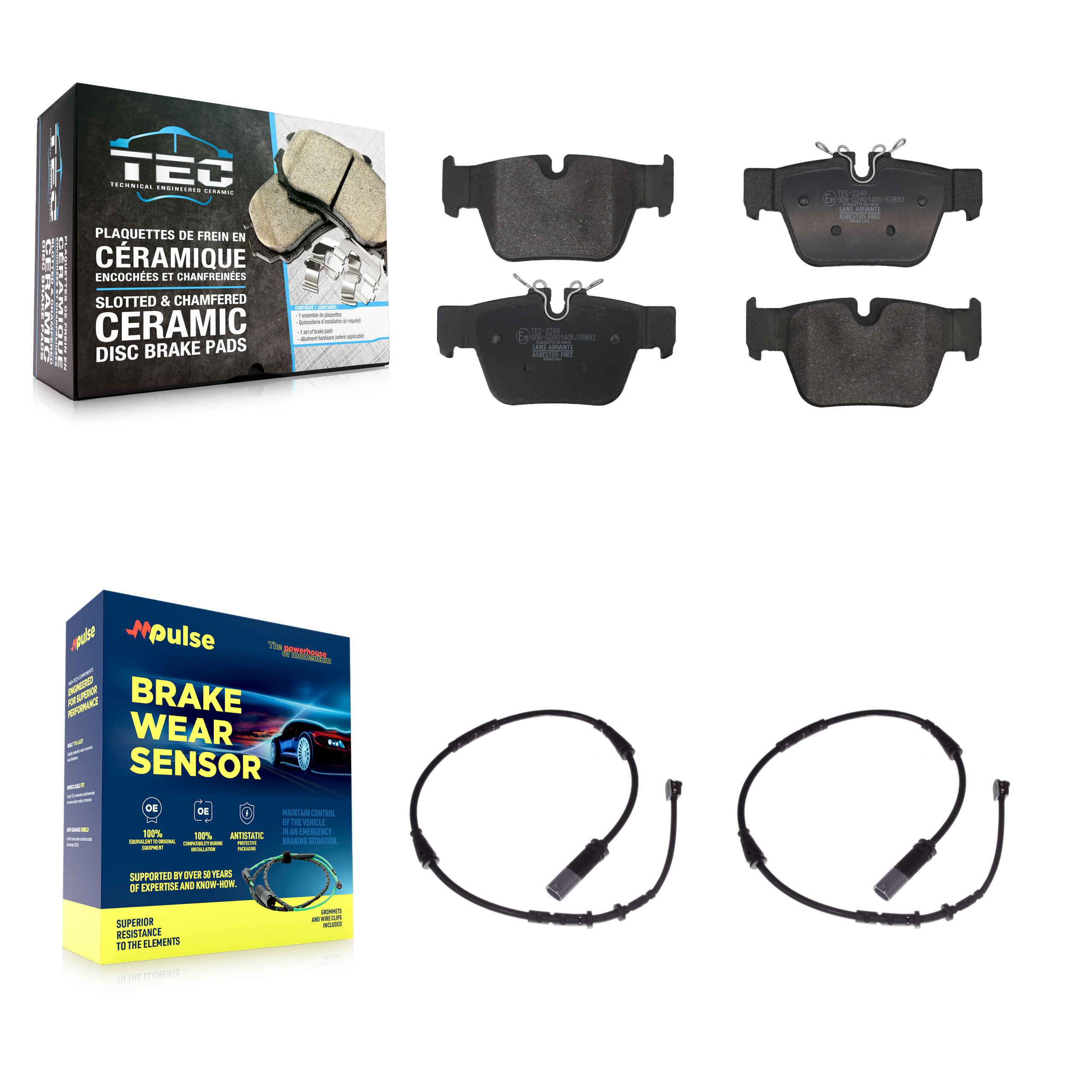 TEC - KTW-101722 - Rear Disc Brake Pad Kits