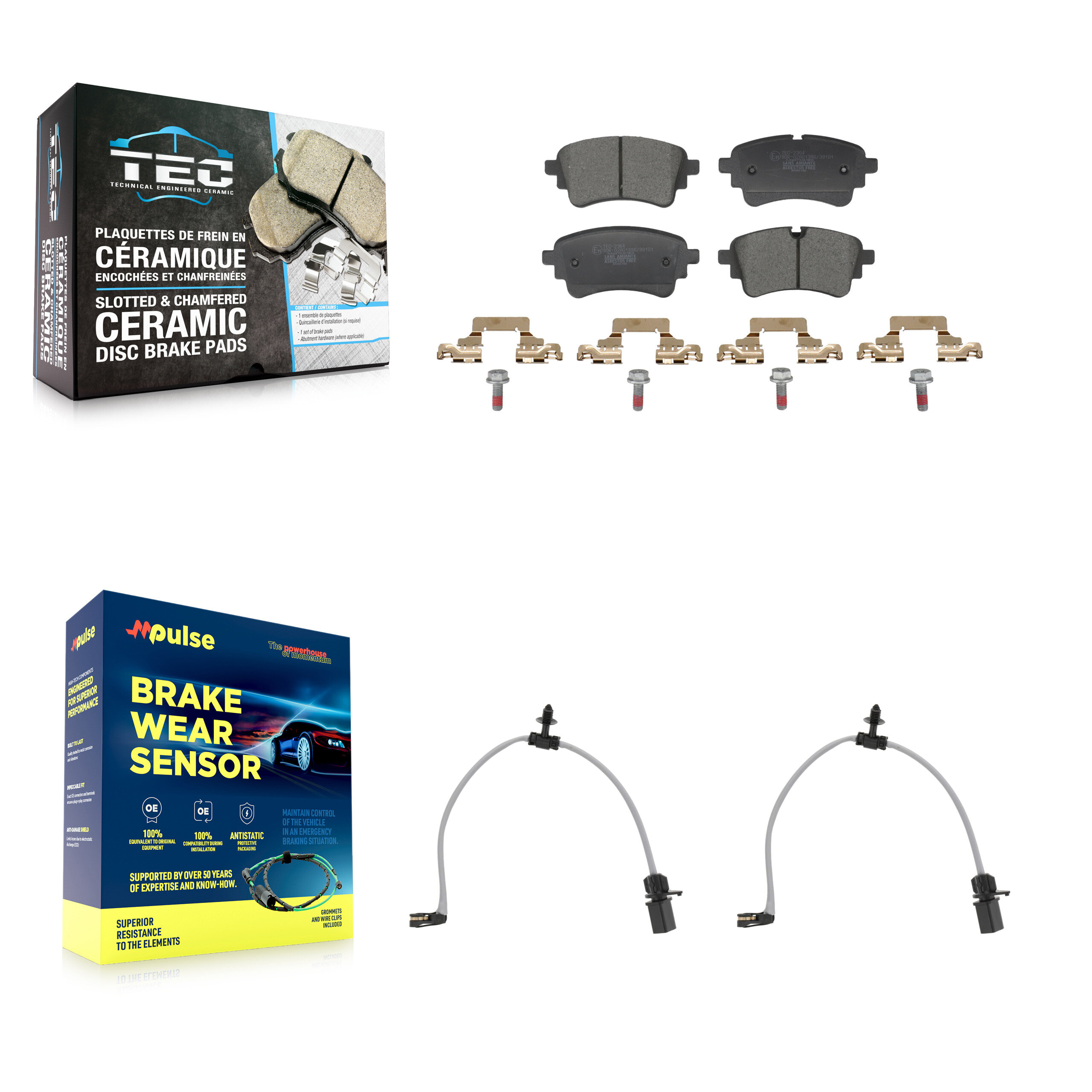 TEC - KTW-101725 - Rear Disc Brake Pad Kits