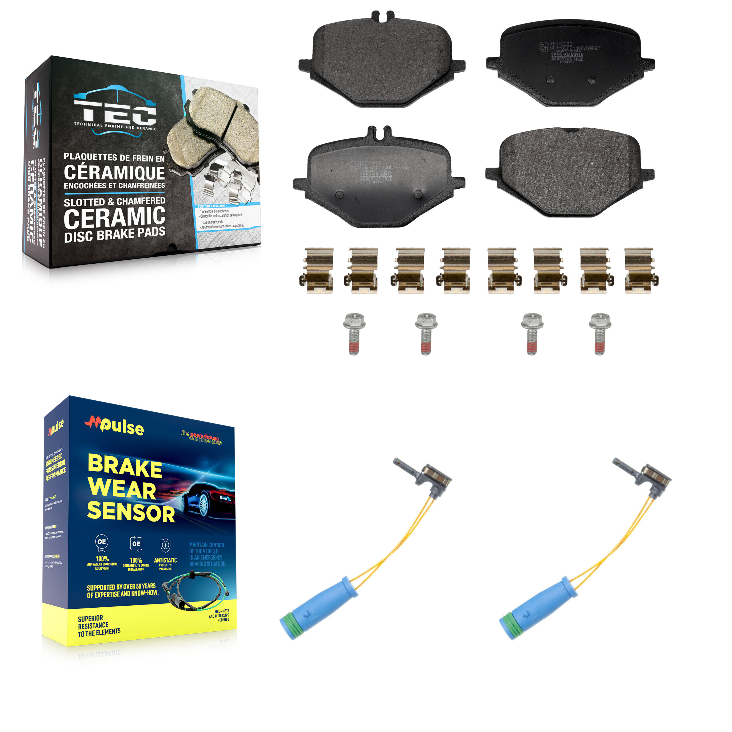 TEC - KTW-101733 - Rear Disc Brake Pad Kits