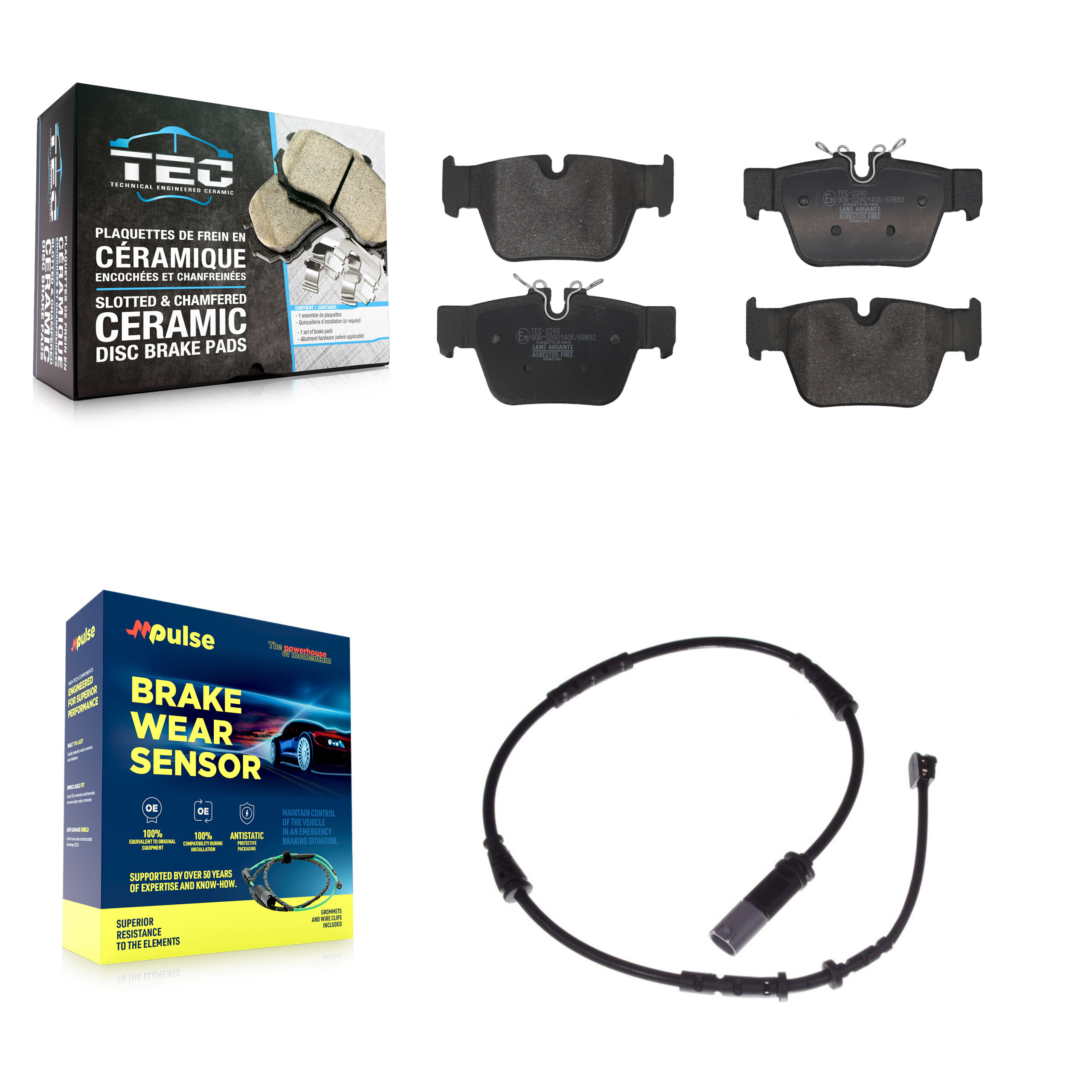 TEC - KTW-101738 - Rear Disc Brake Pad Kits
