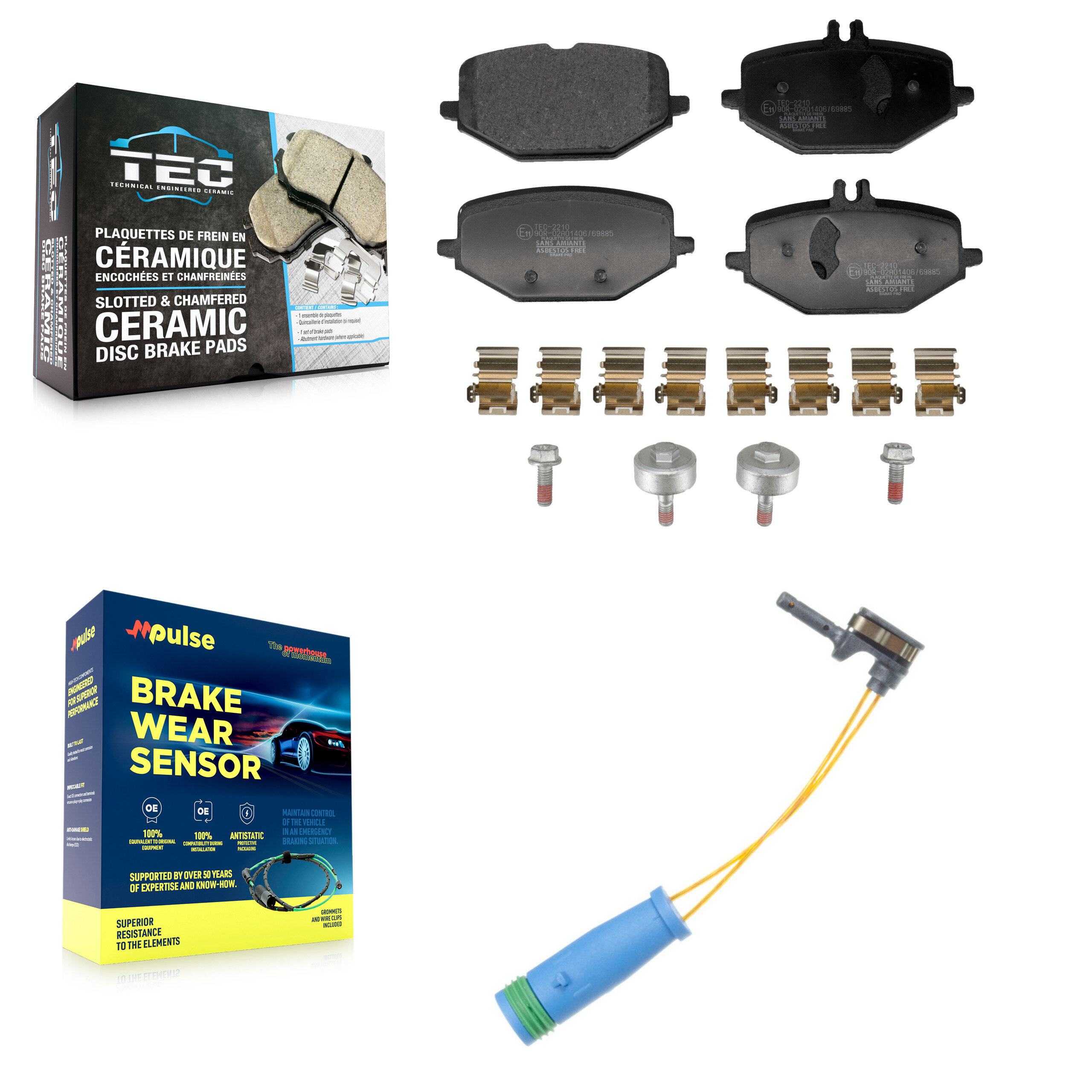TEC - KTW-101748 - Rear Disc Brake Pad Kits