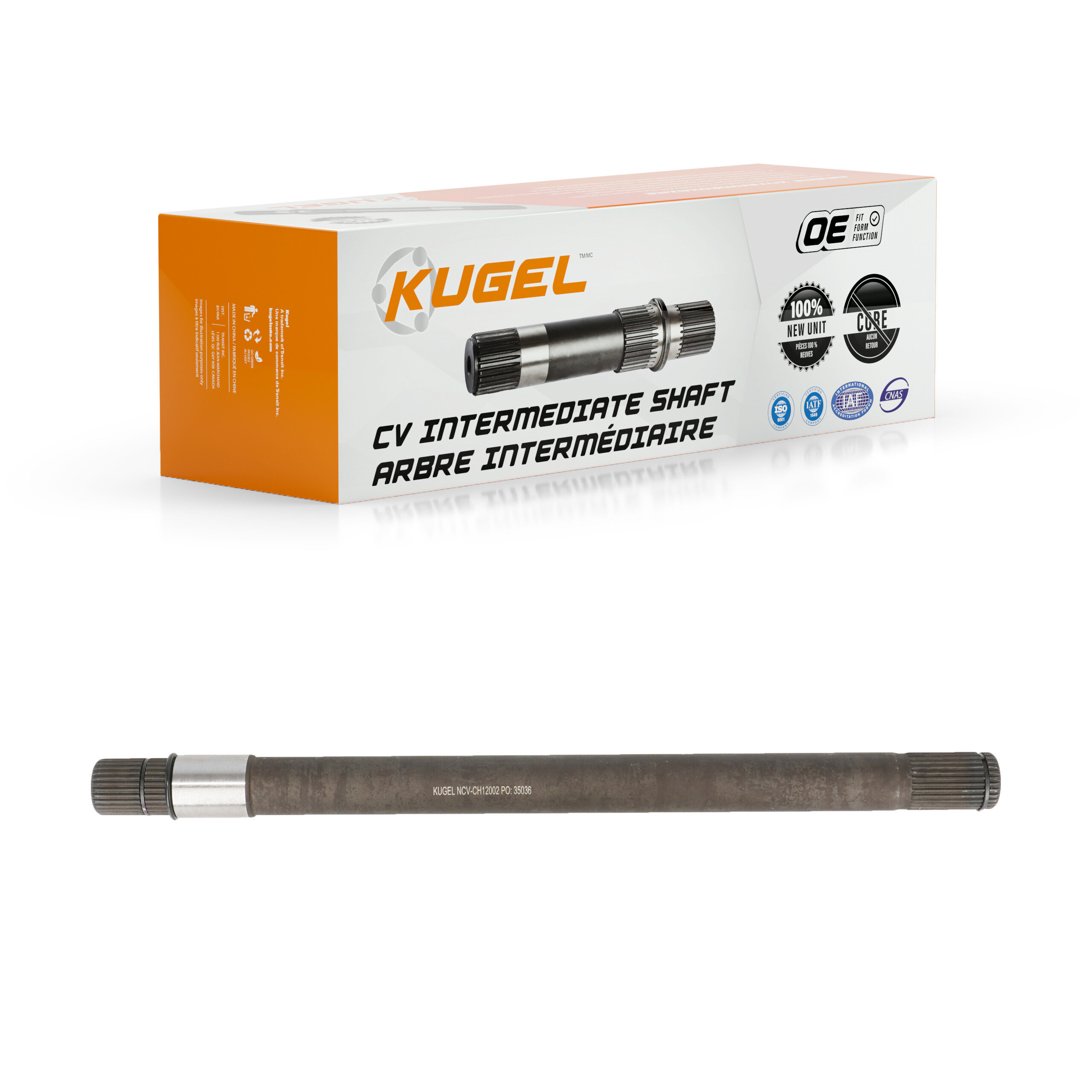 Kugel - NCV-CH12002 - Front Right CV Intermediate Shaft