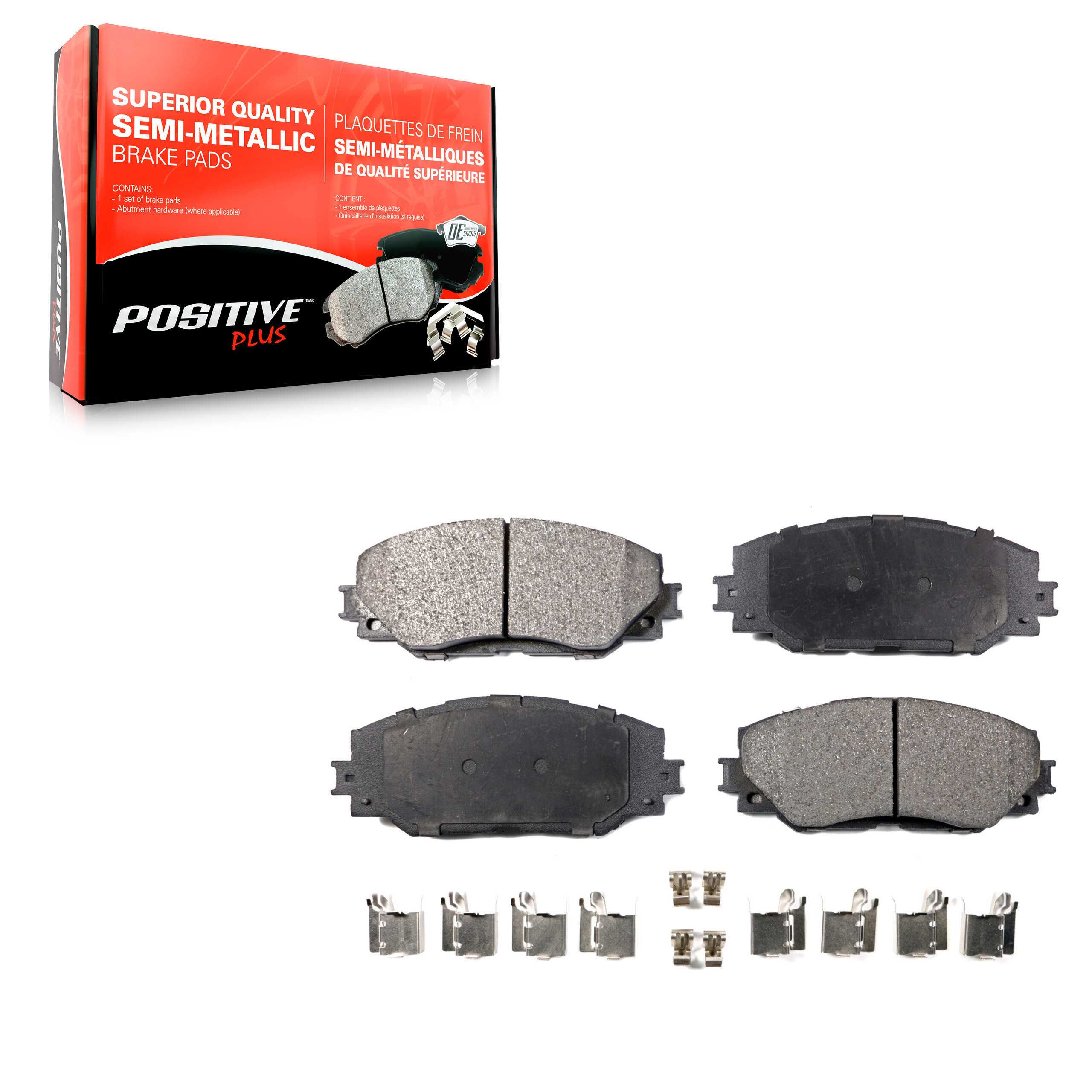 Positive Plus Front Semi-Metallic Brake Pads Set PPF-D1210-1684-22