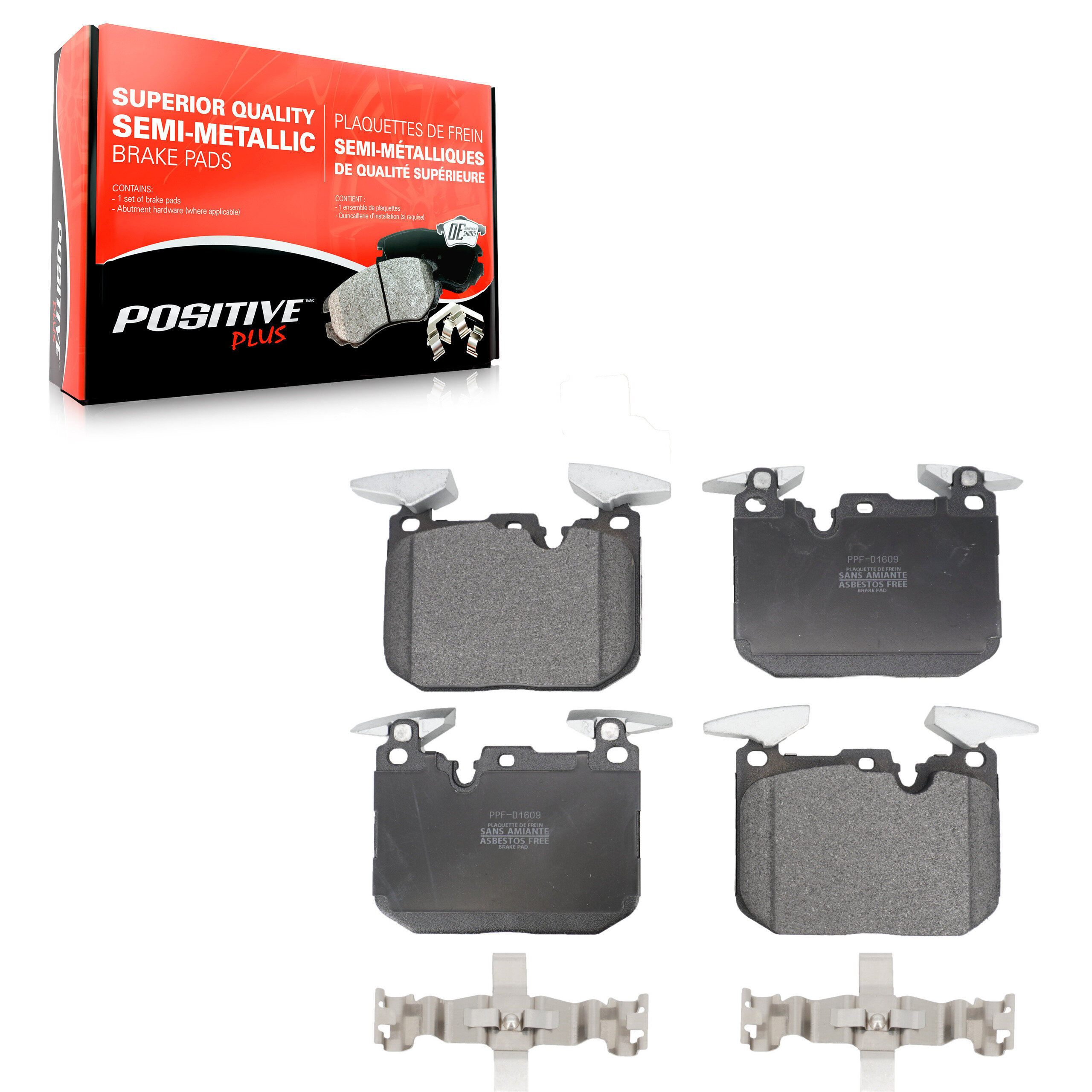 Positive Plus - PPF-D1609 - Front Disc Brake Pad