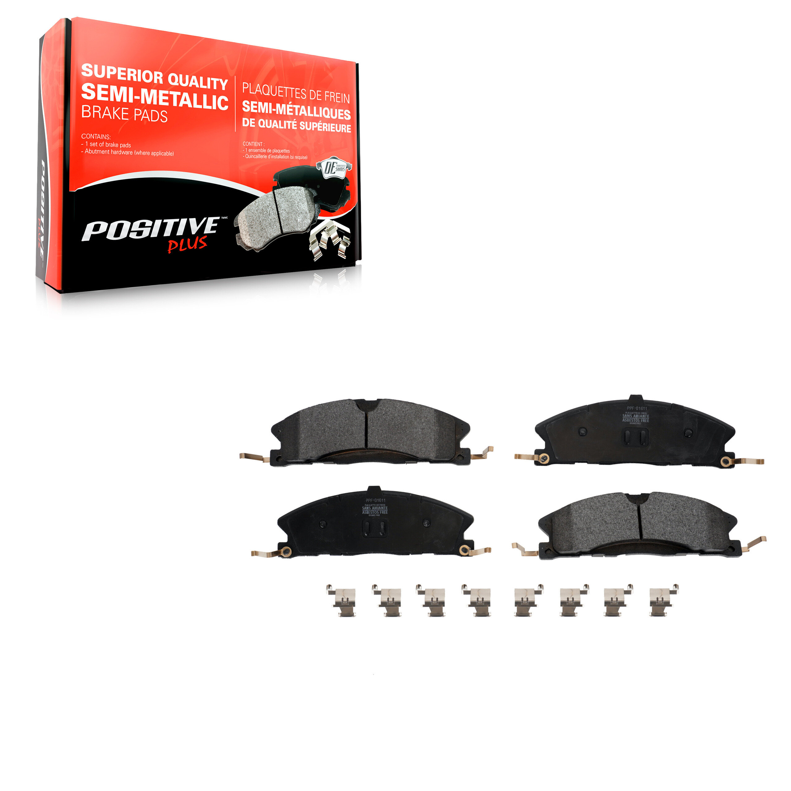 Positive Plus - PPF-D1611 - Front Disc Brake Pad