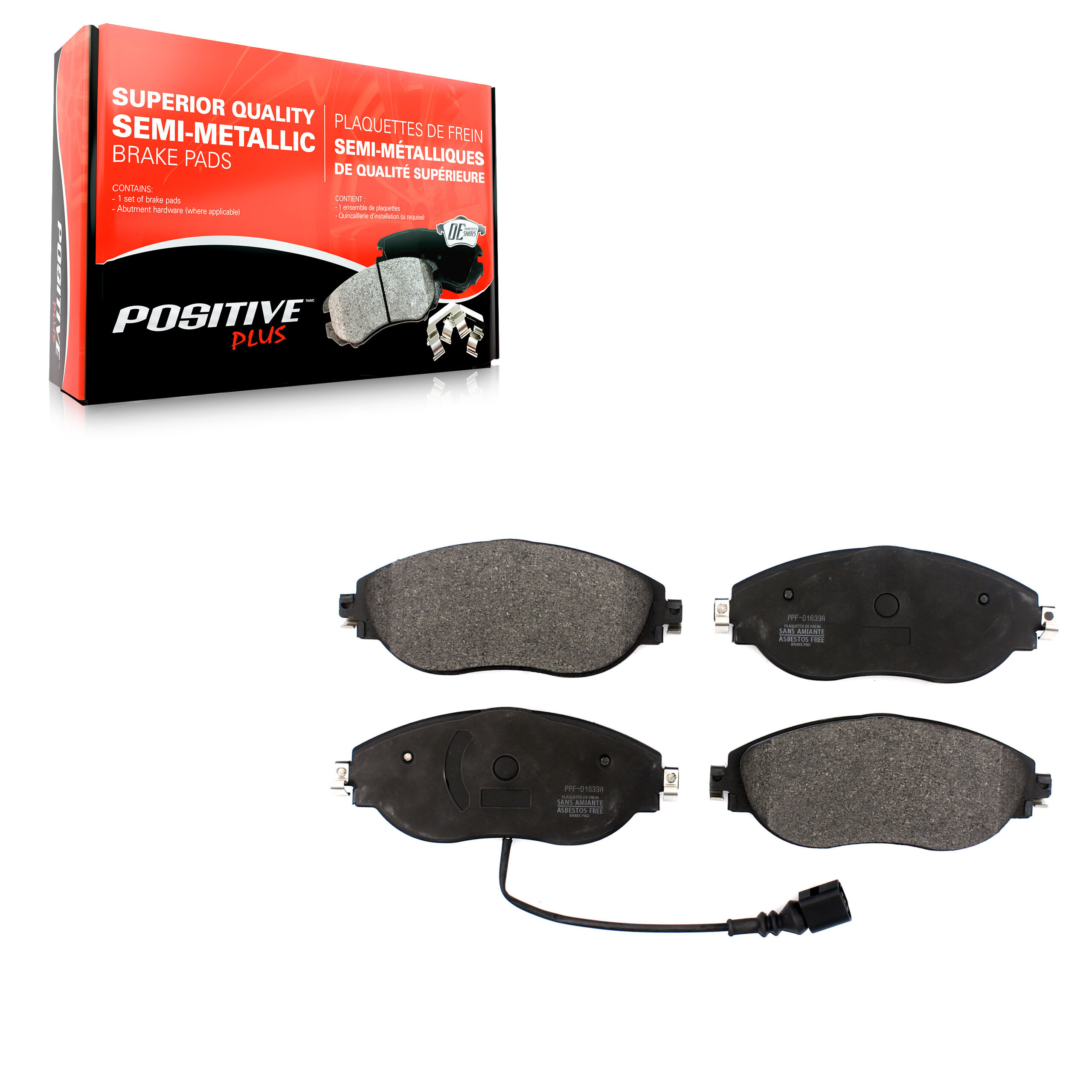 Positive Plus - PPF-D1633A - Front Disc Brake Pad