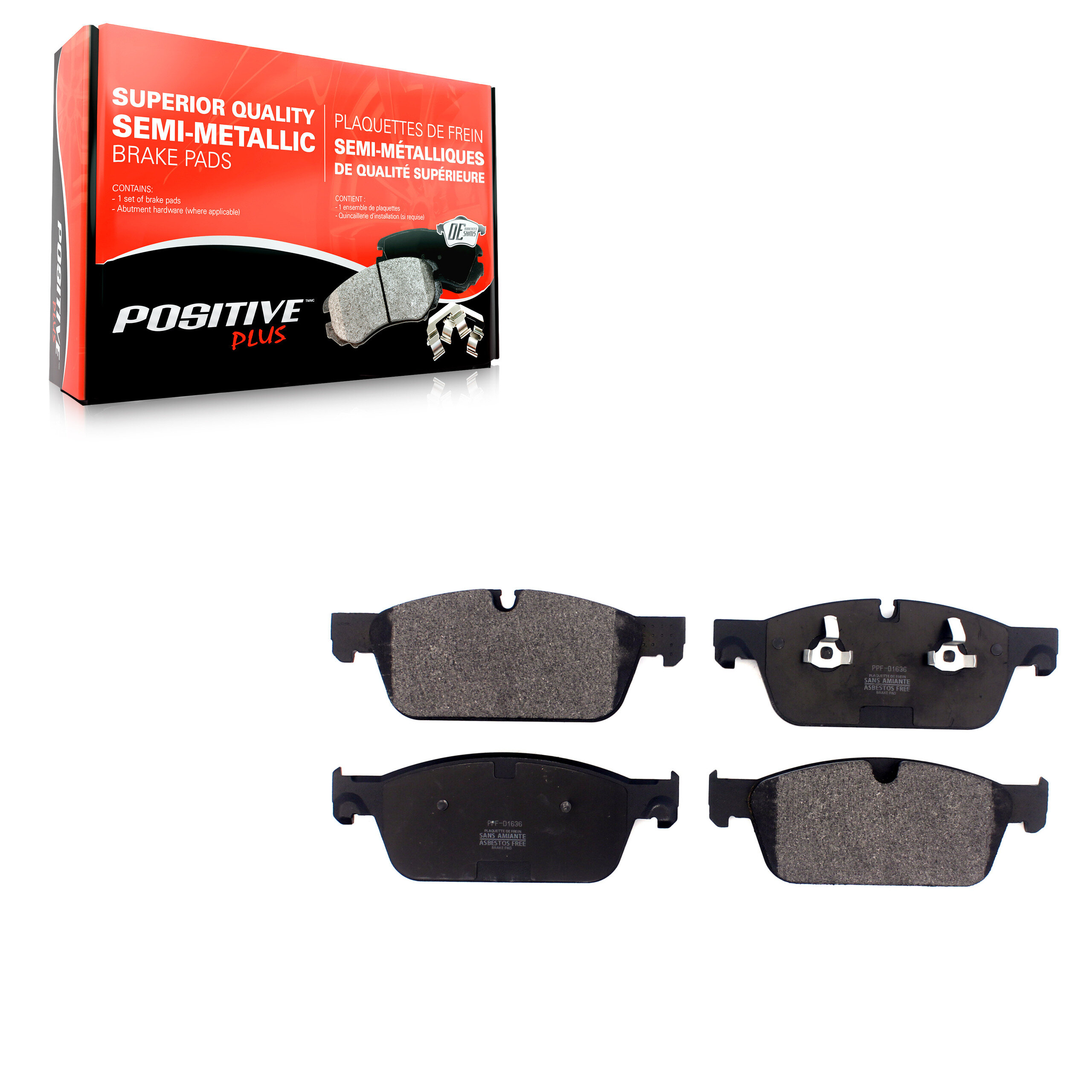 Positive Plus - PPF-D1636 - Front Disc Brake Pad