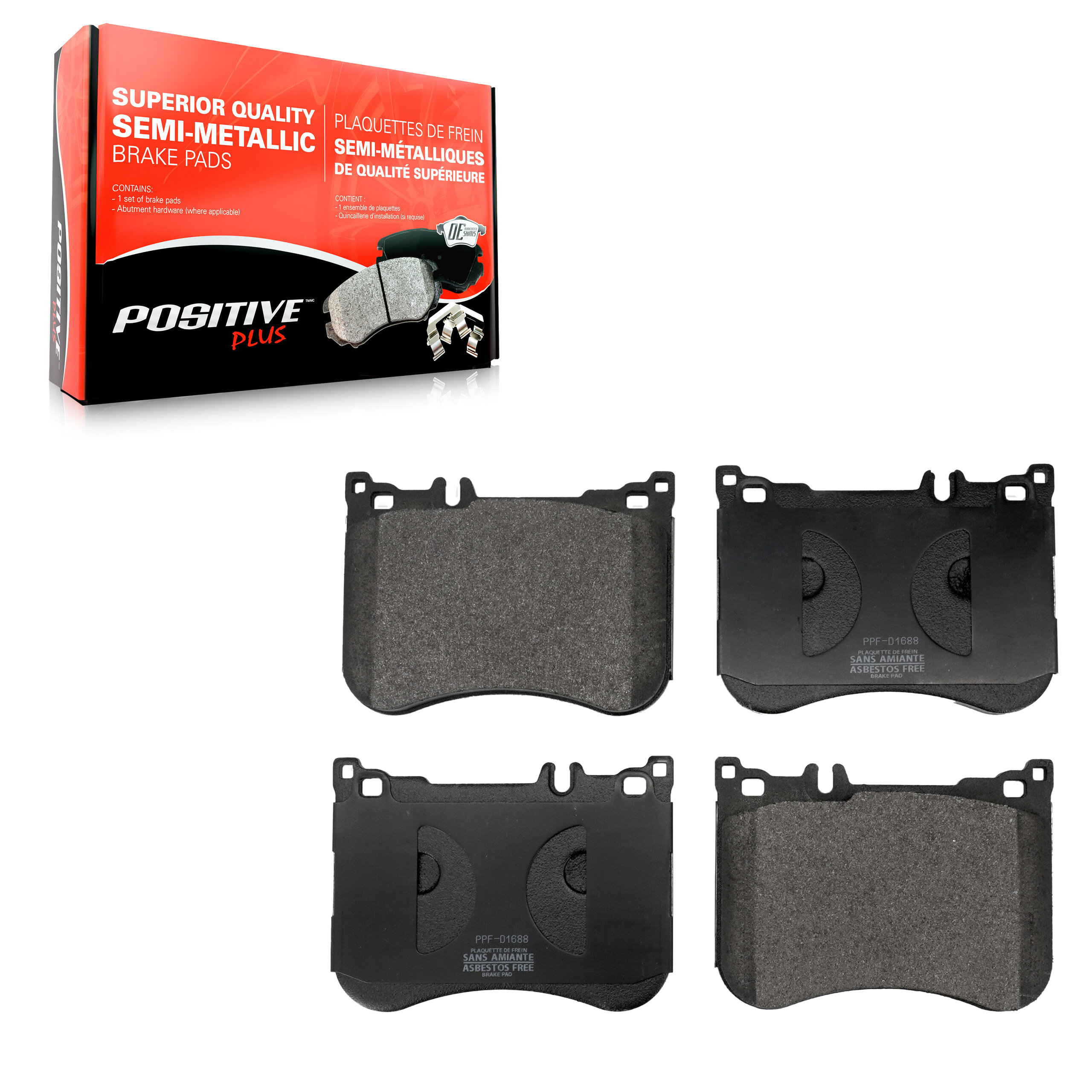Positive Plus - PPF-D1688 - Front Disc Brake Pad