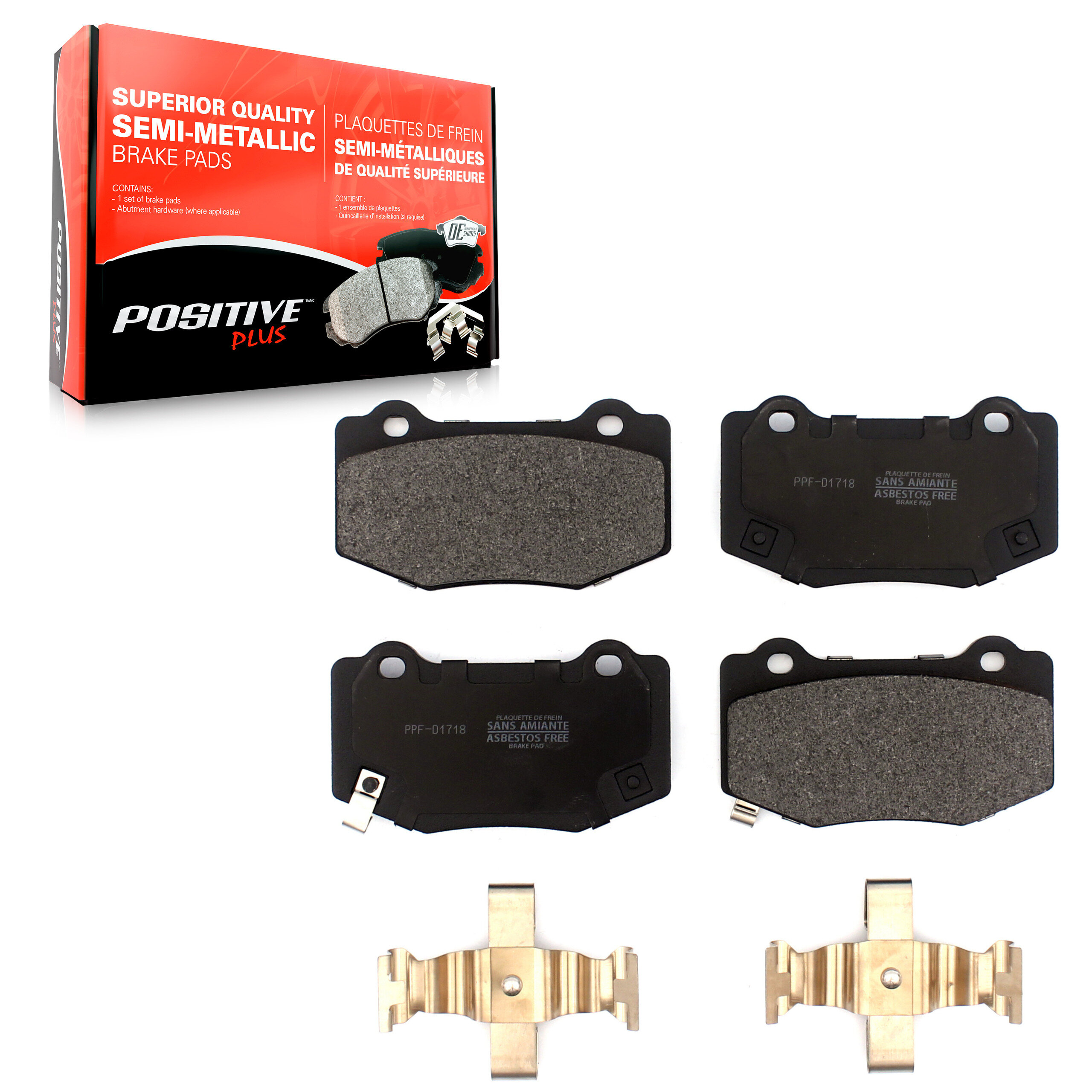 Positive Plus - PPF-D1718 - Rear Disc Brake Pad
