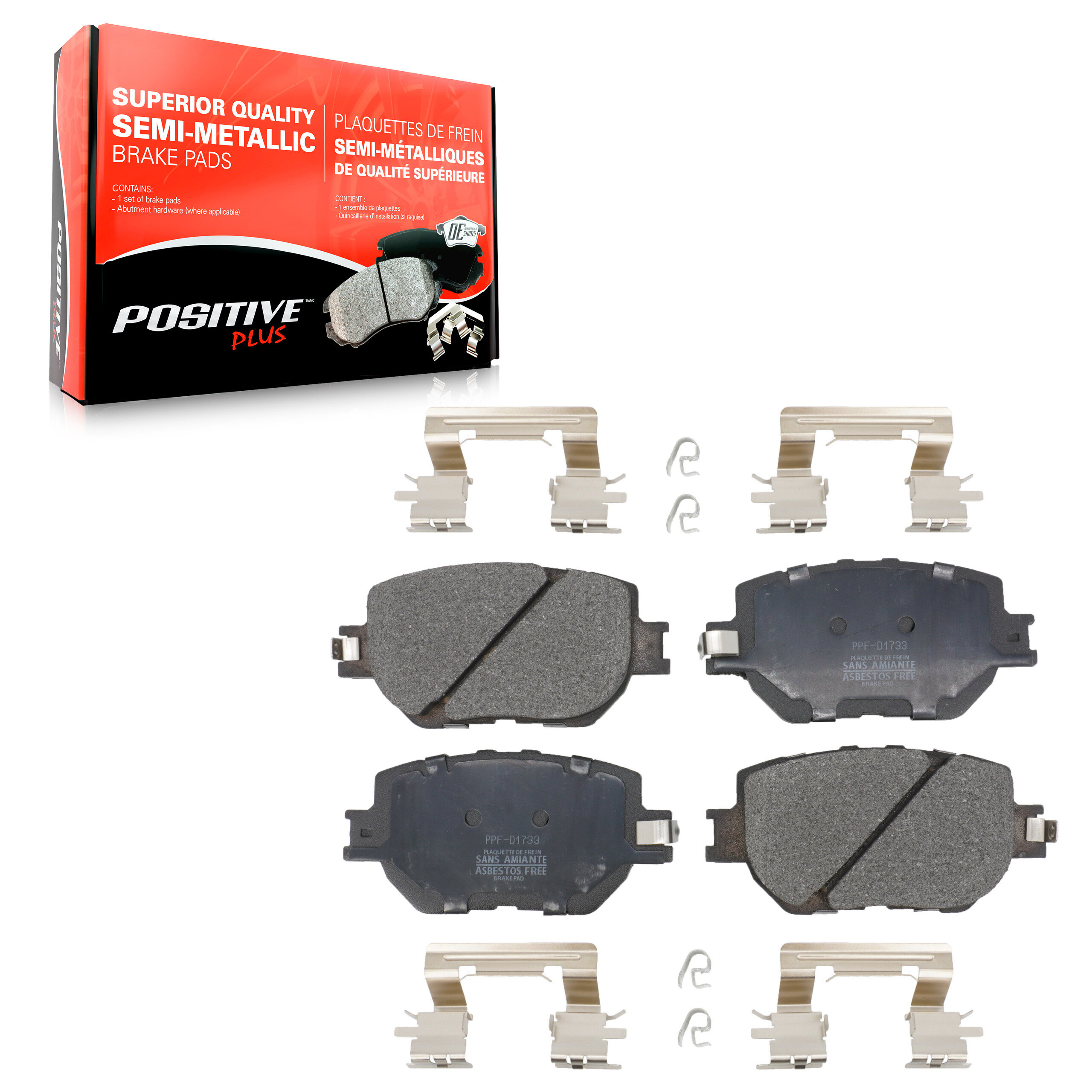 Positive Plus - PPF-D1733 - Front Disc Brake Pad