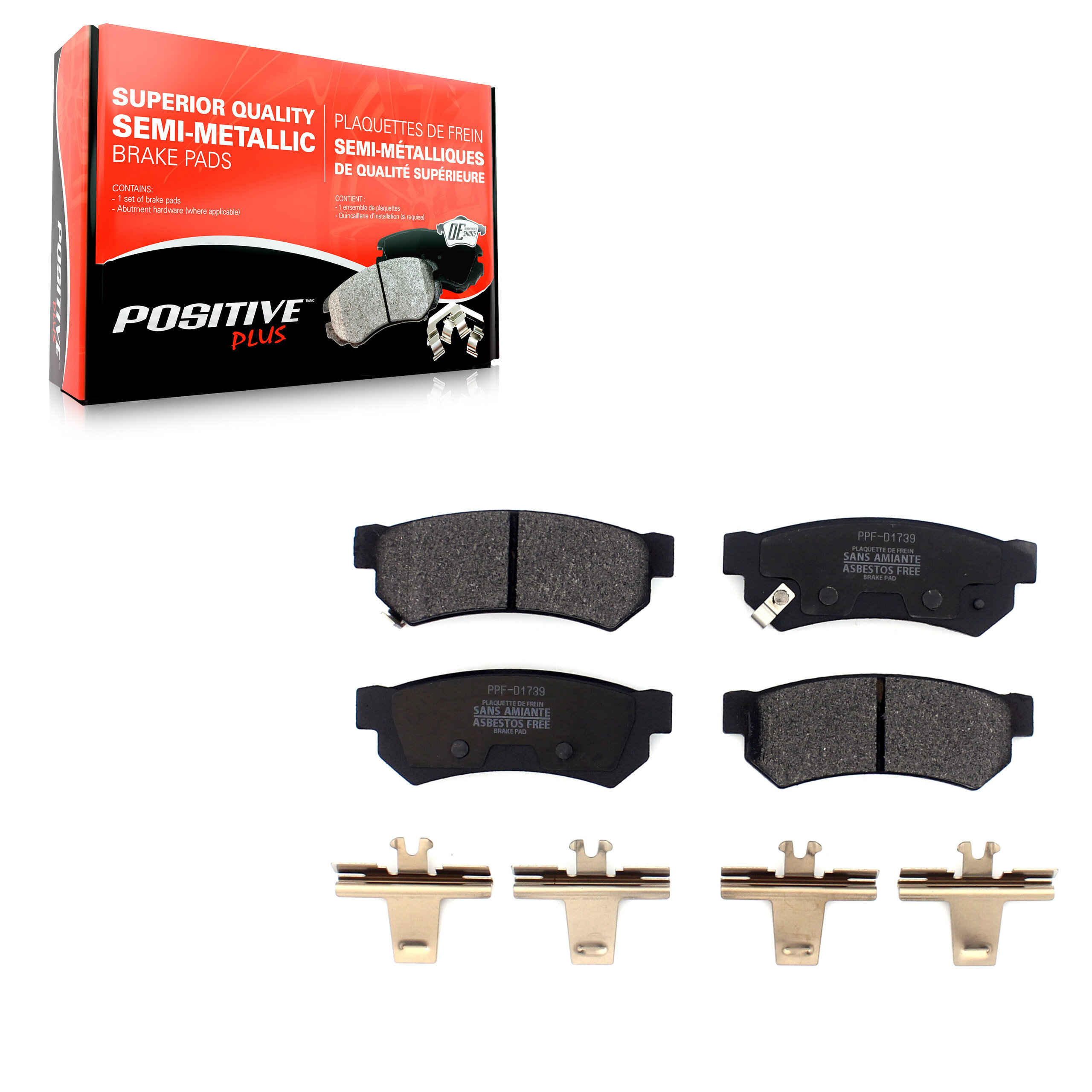 Positive Plus - PPF-D1739 - Rear Disc Brake Pad
