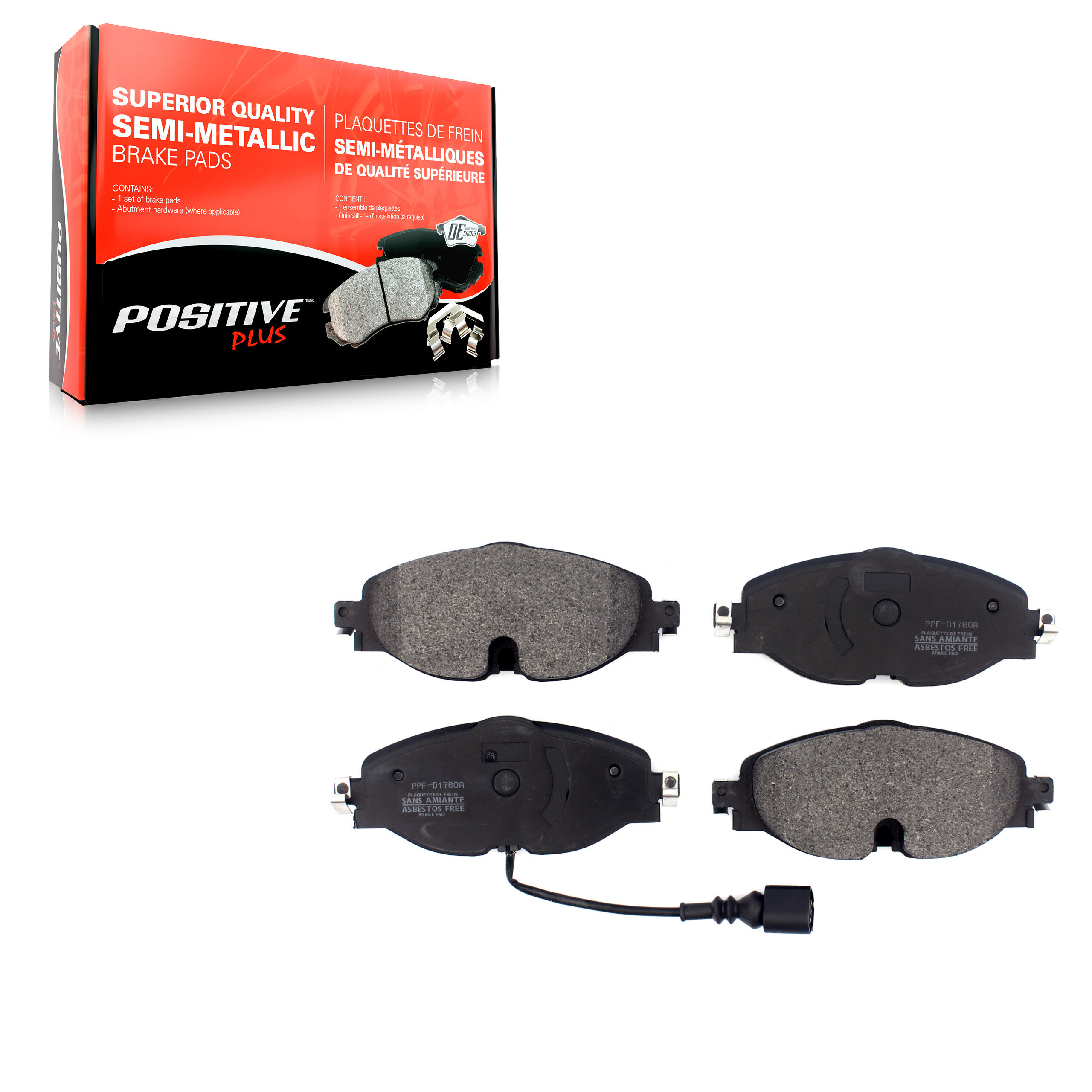 Positive Plus - PPF-D1760A - Front Disc Brake Pad